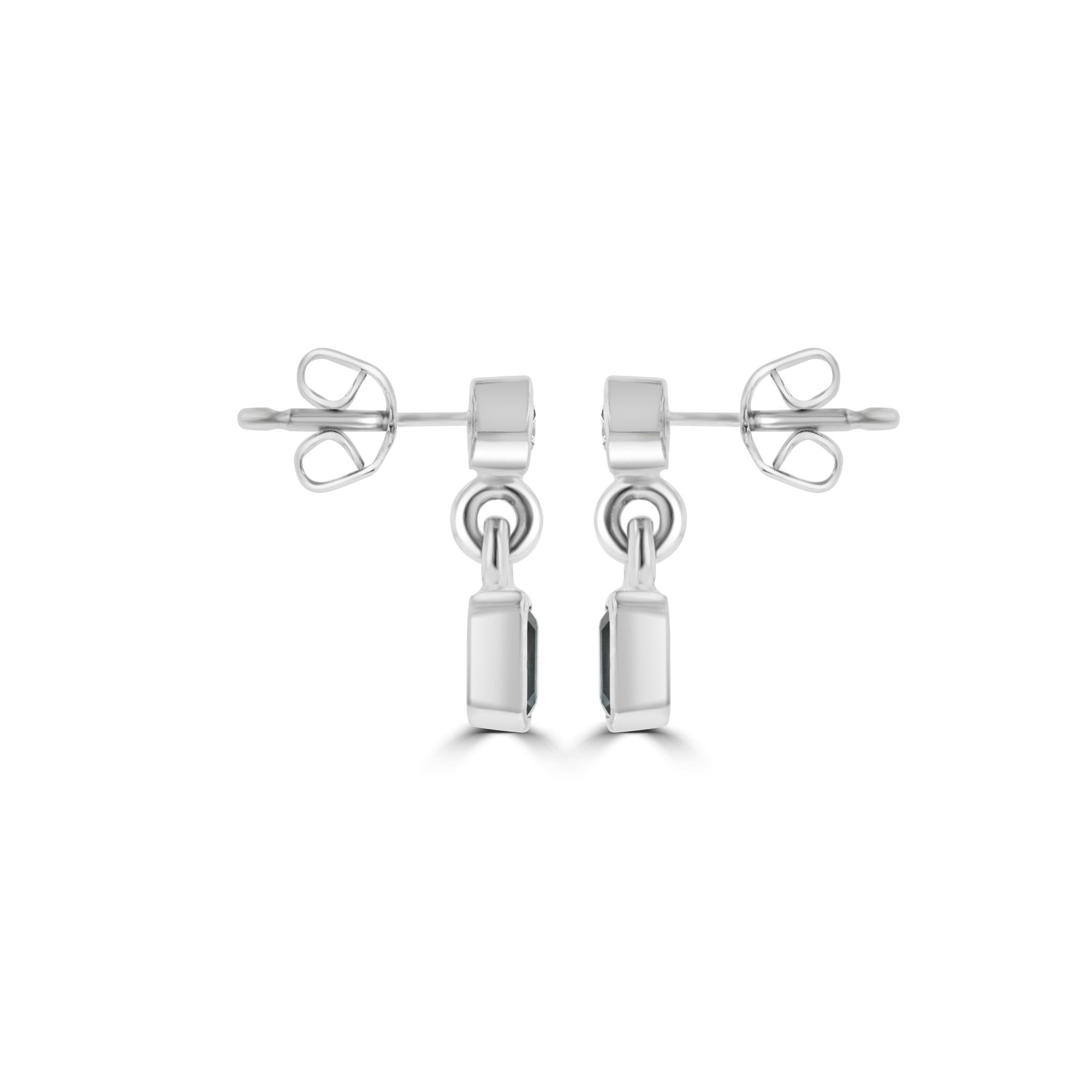 18ct Yellow Gold Sapphire & Diamond Drop Earrings