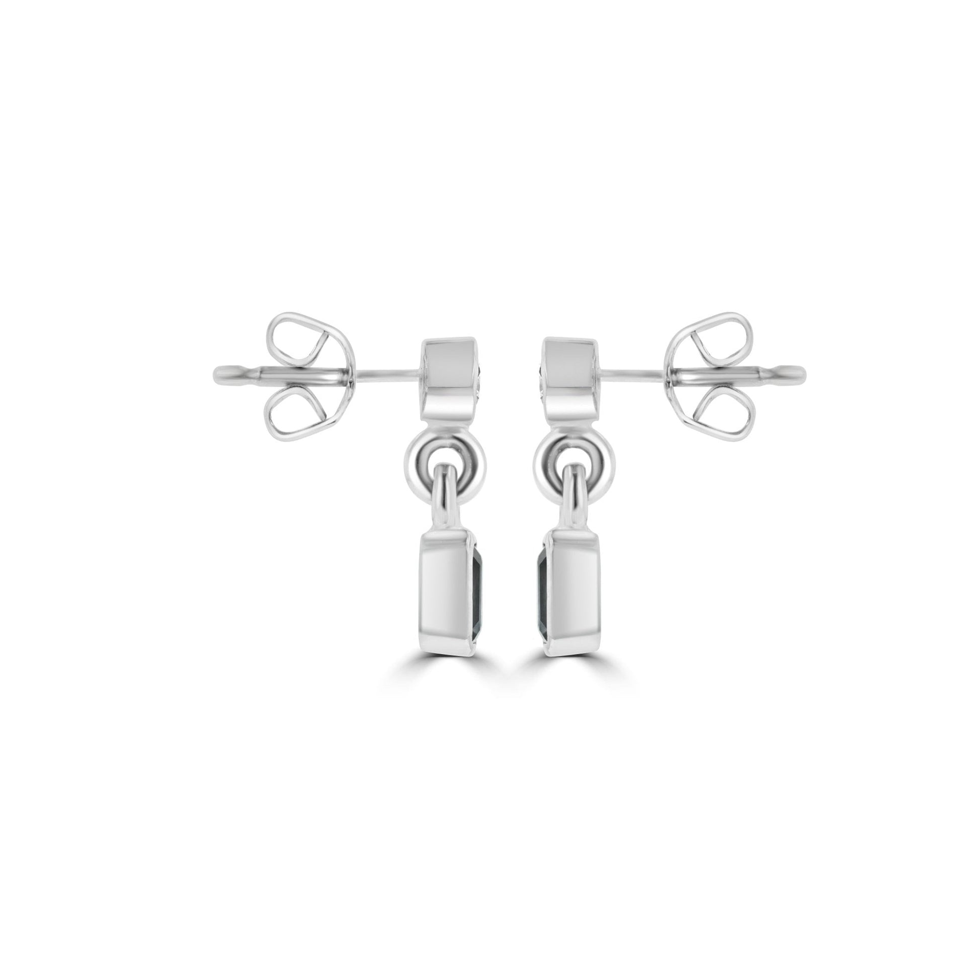 18ct Yellow Gold Sapphire & Diamond Drop Earrings