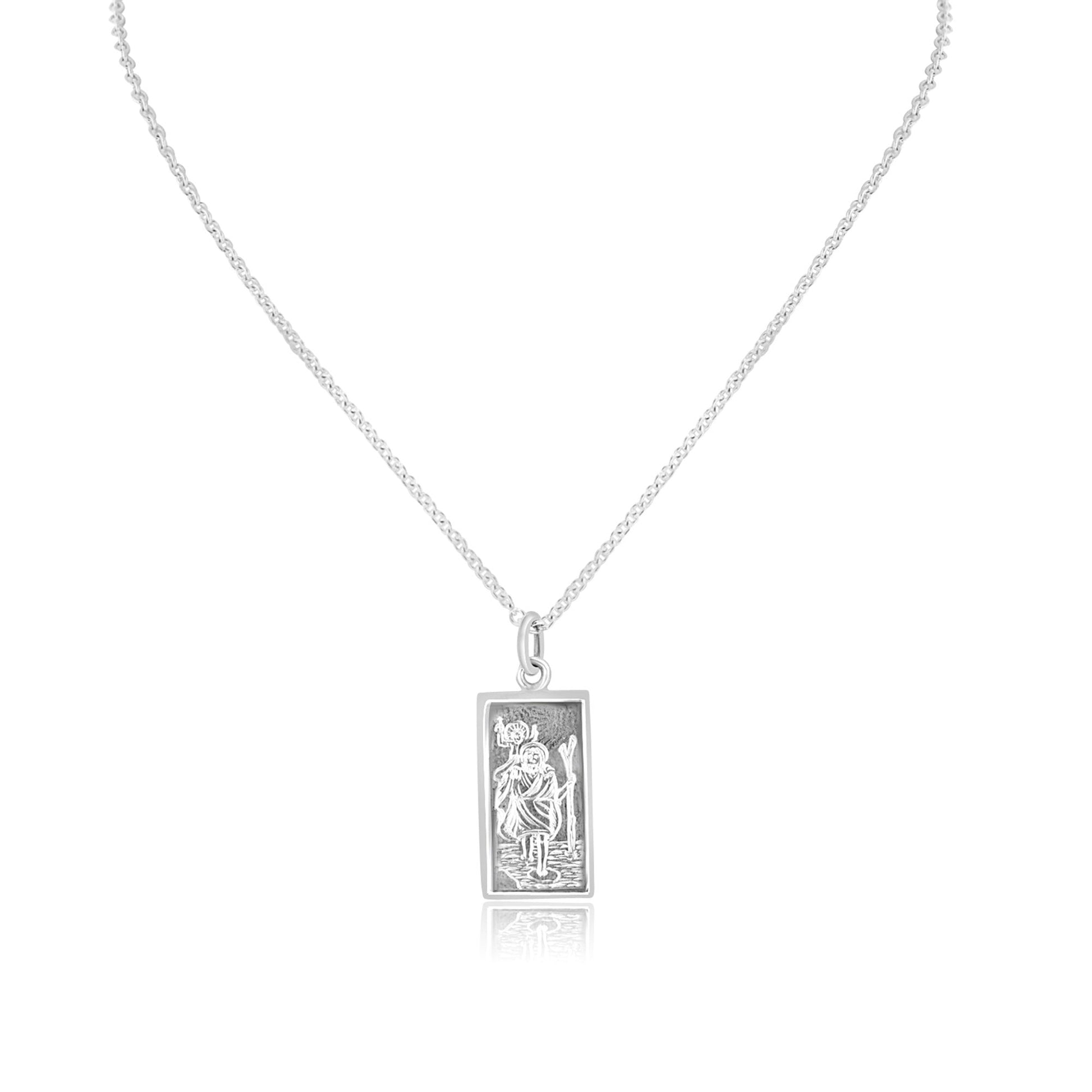 Unique Handmade Silver St. Christopher with 18" Chain
