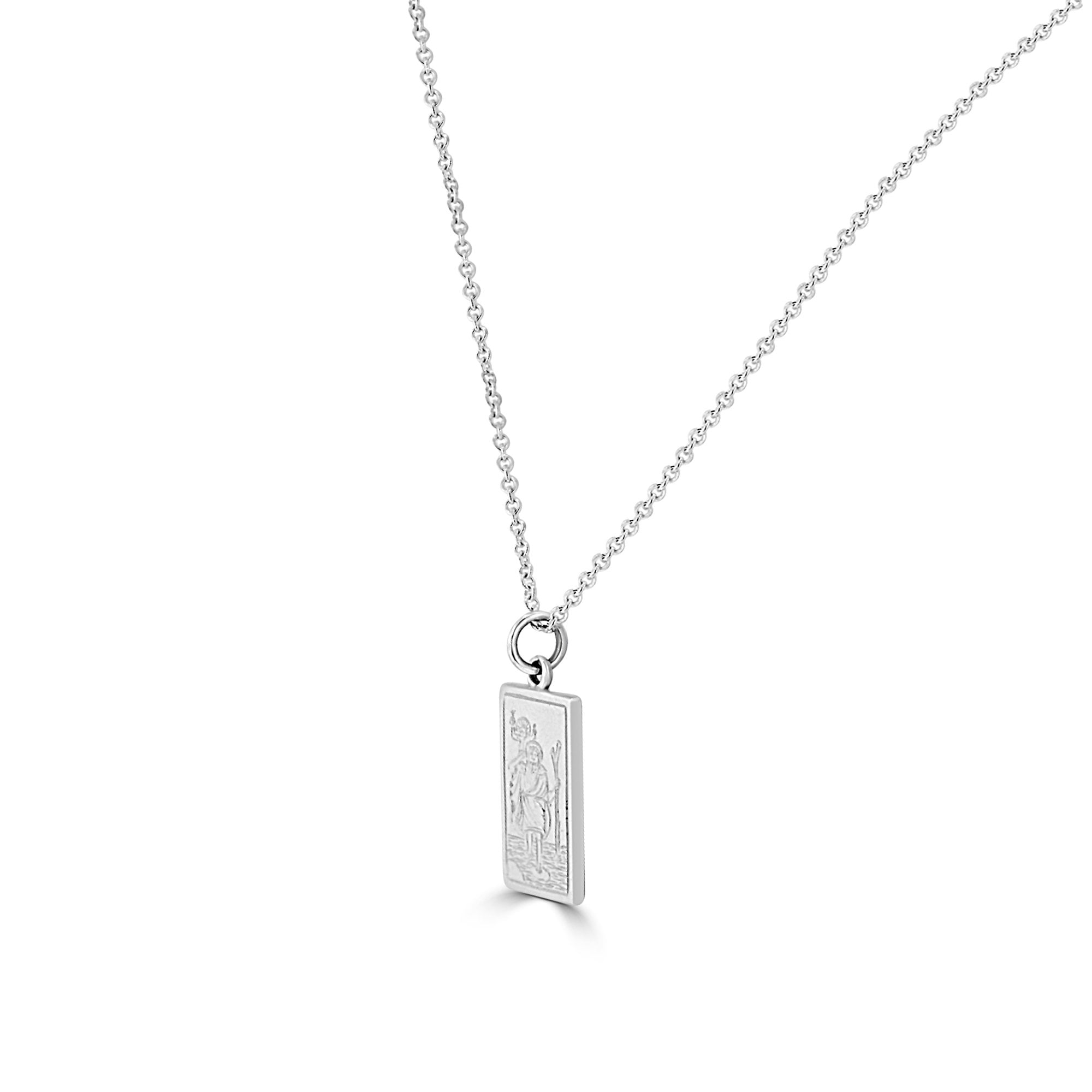 Unique Handmade Silver St. Christopher with 18" Chain