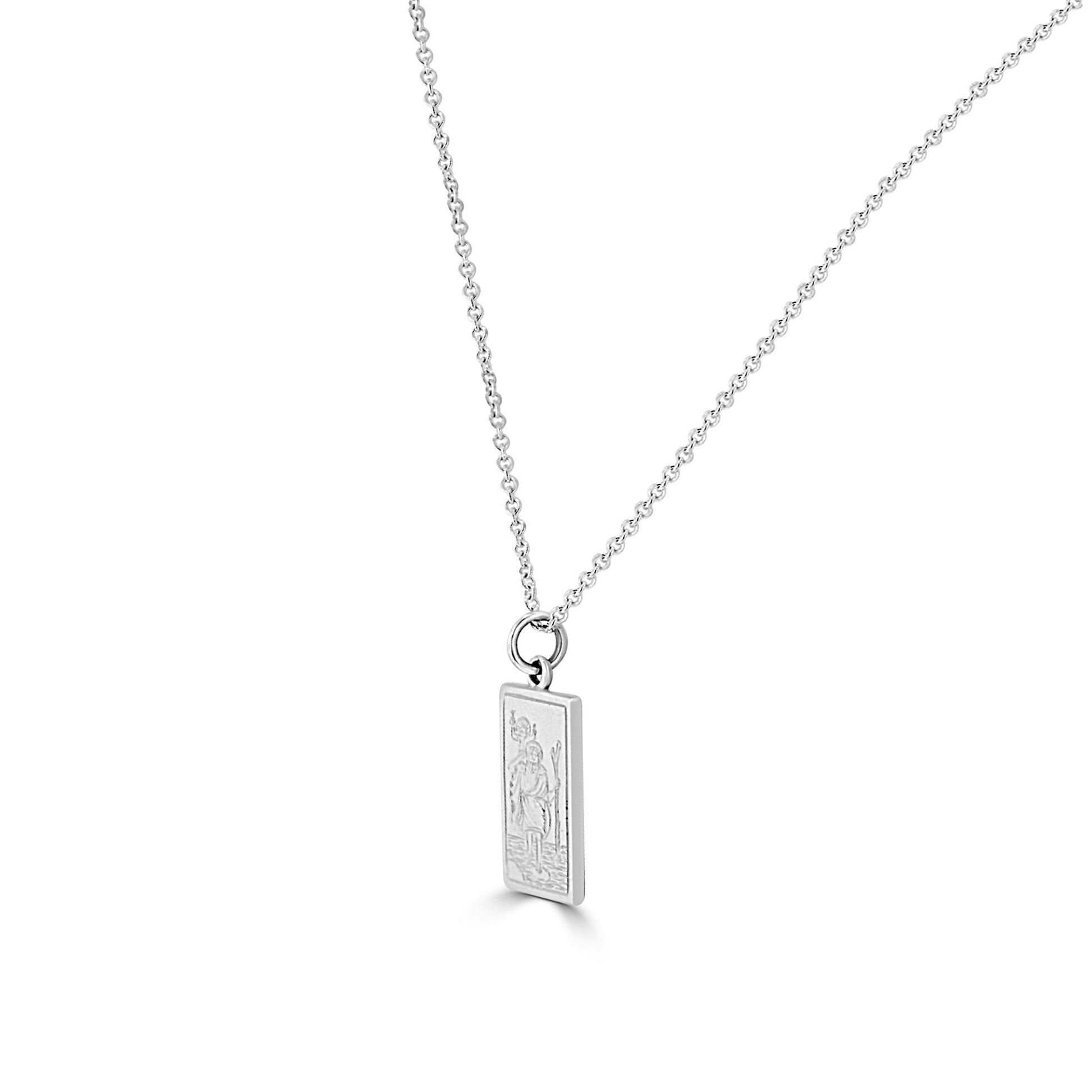 Unique Handmade Silver St. Christopher with 18" Chain