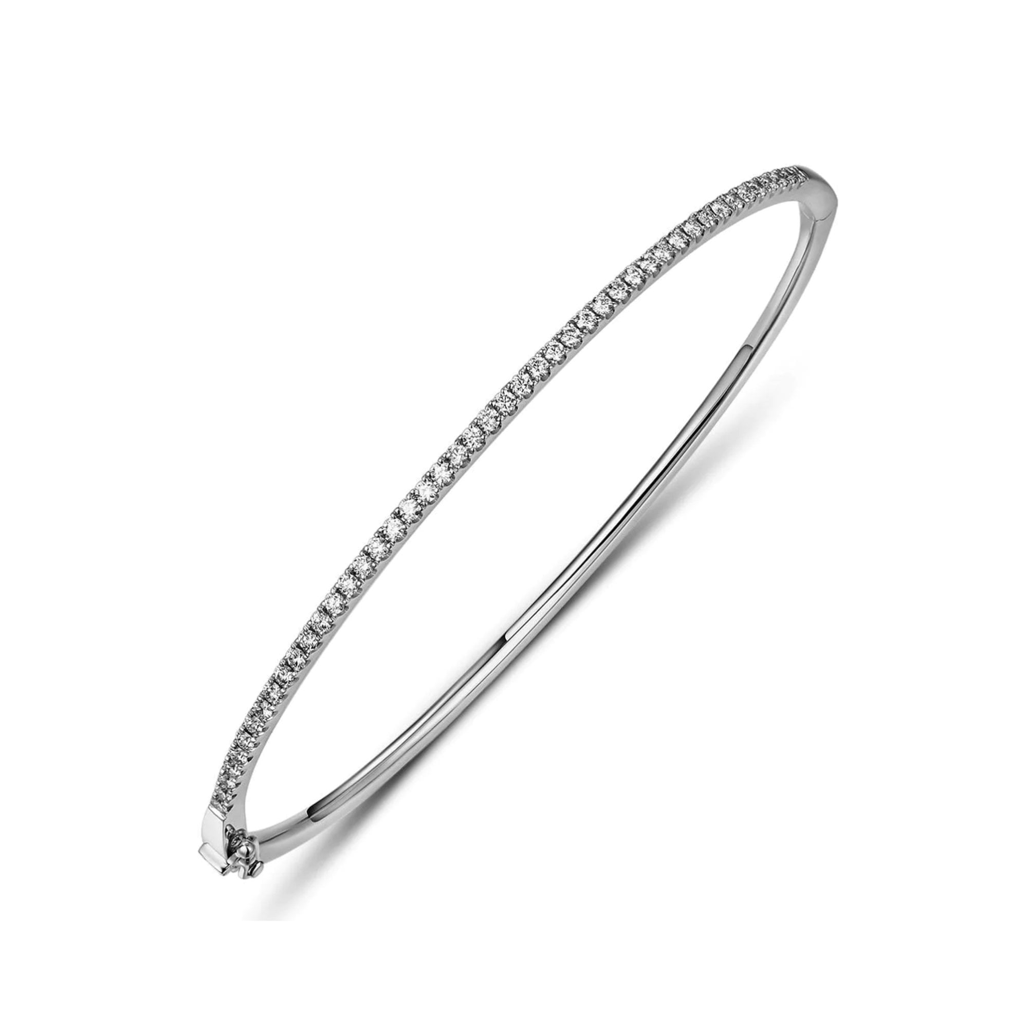 18ct White Gold 1.95ct Diamond Bangle LW3659