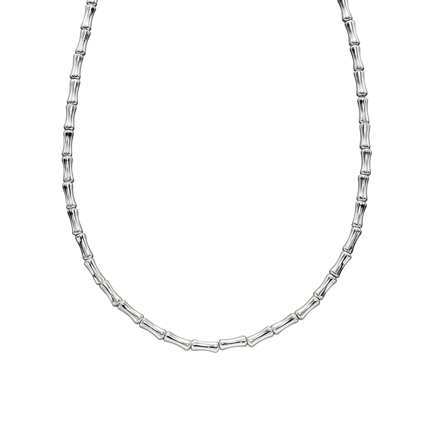 Sterling Silver Bamboo Style Necklace