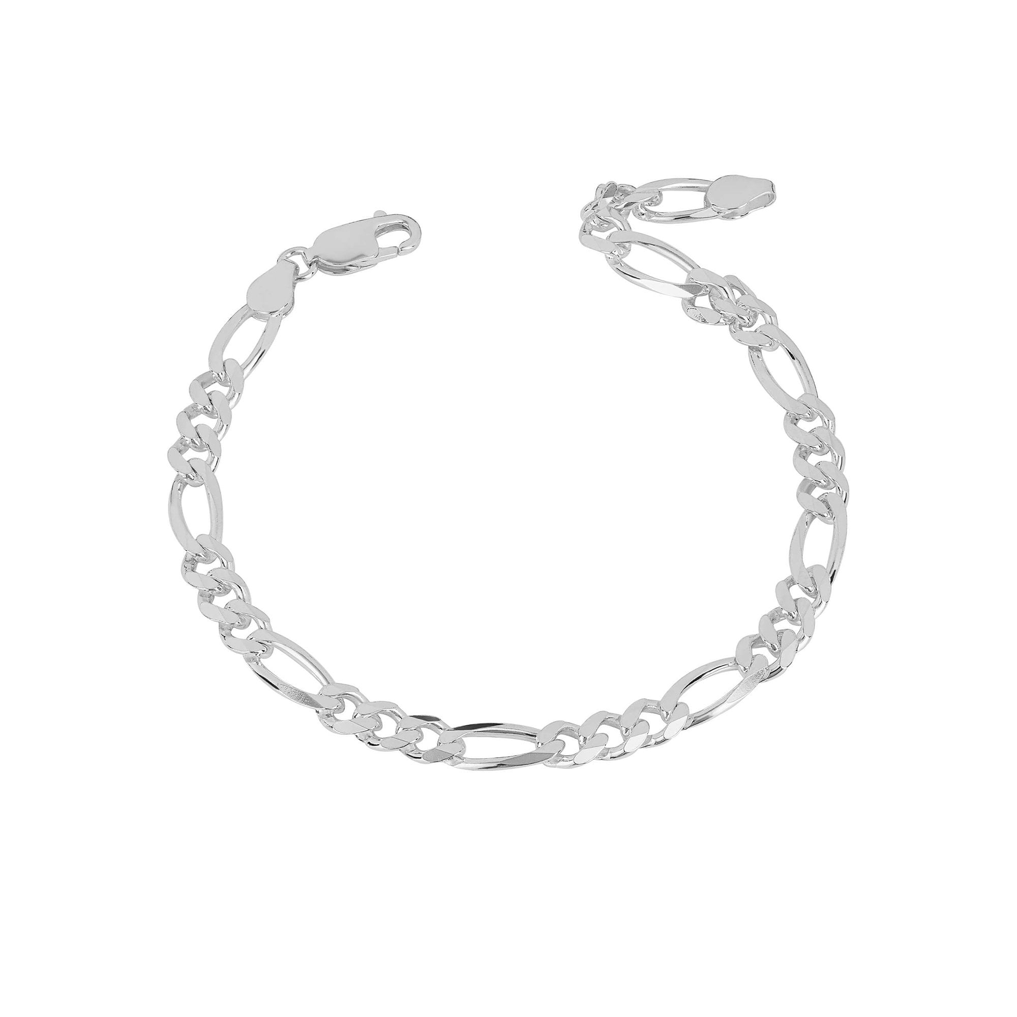 Men's Sterling Silver Filed Figaro Bracelet