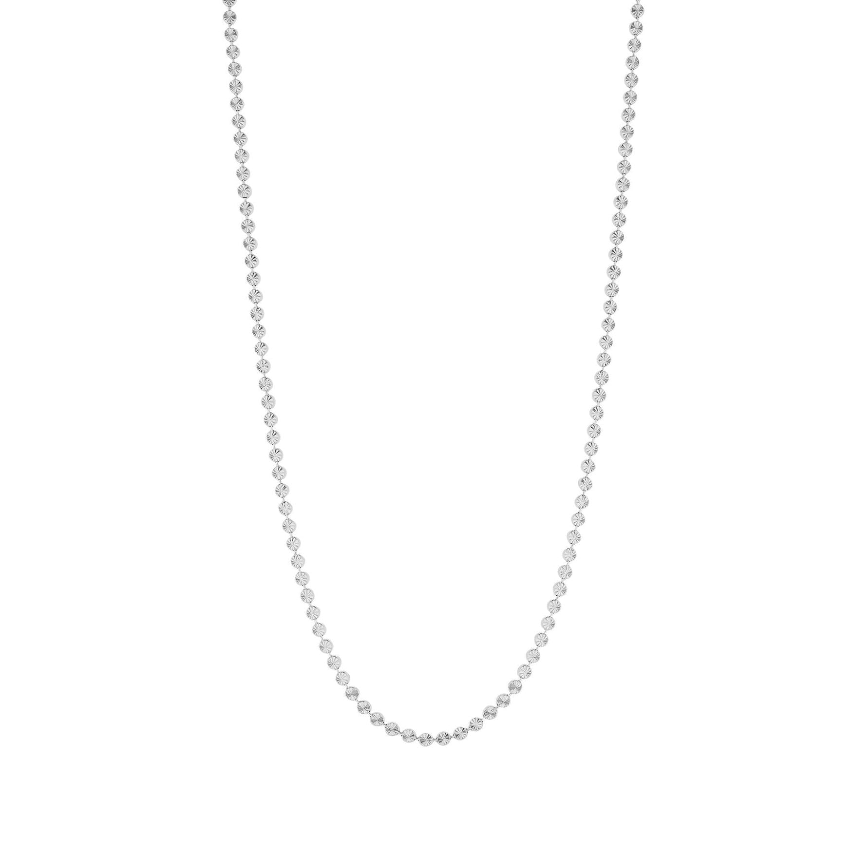 Sterling Silver Starburst Circle Link Necklace