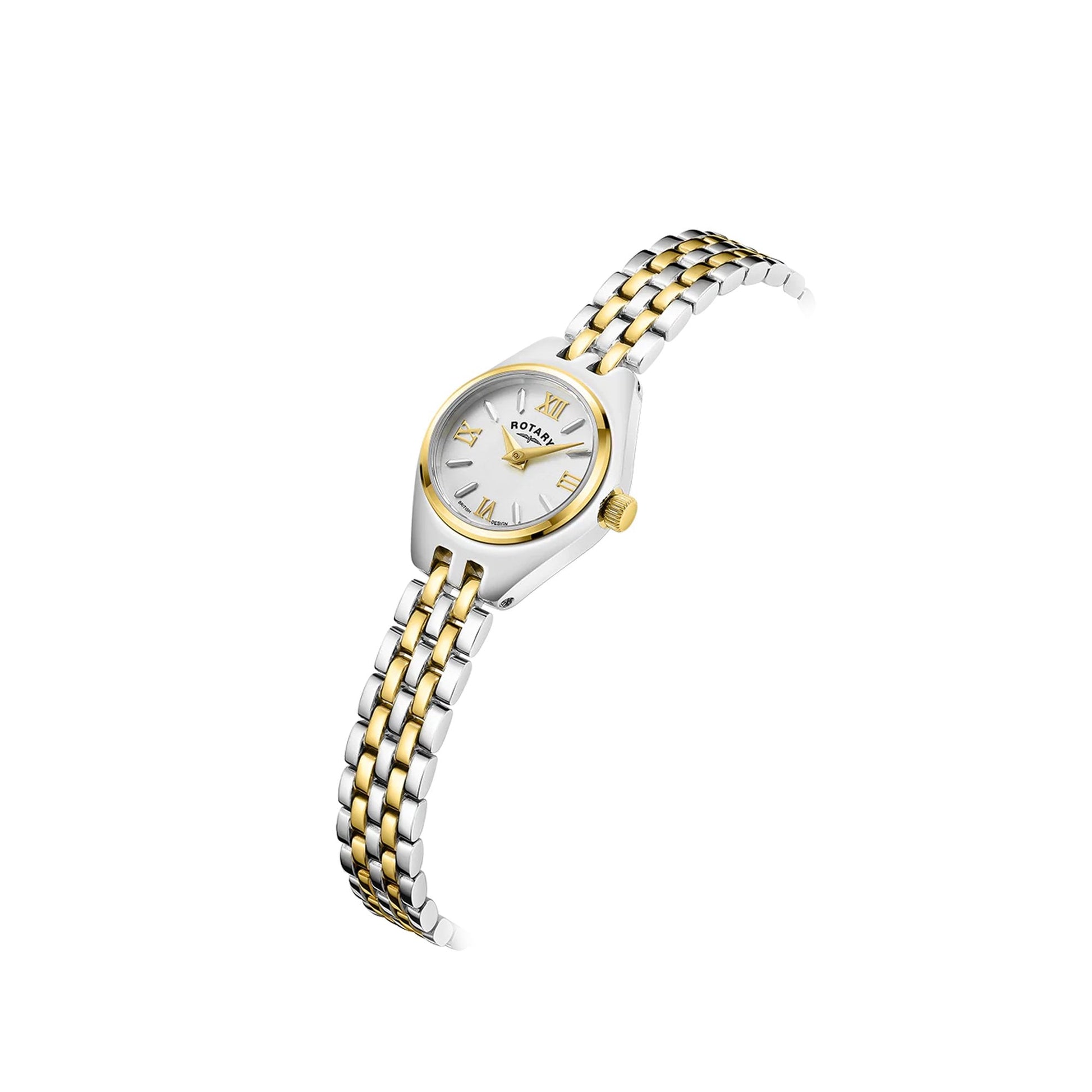 Women's Balmoral Steel and PVD Watch with Small White Dial