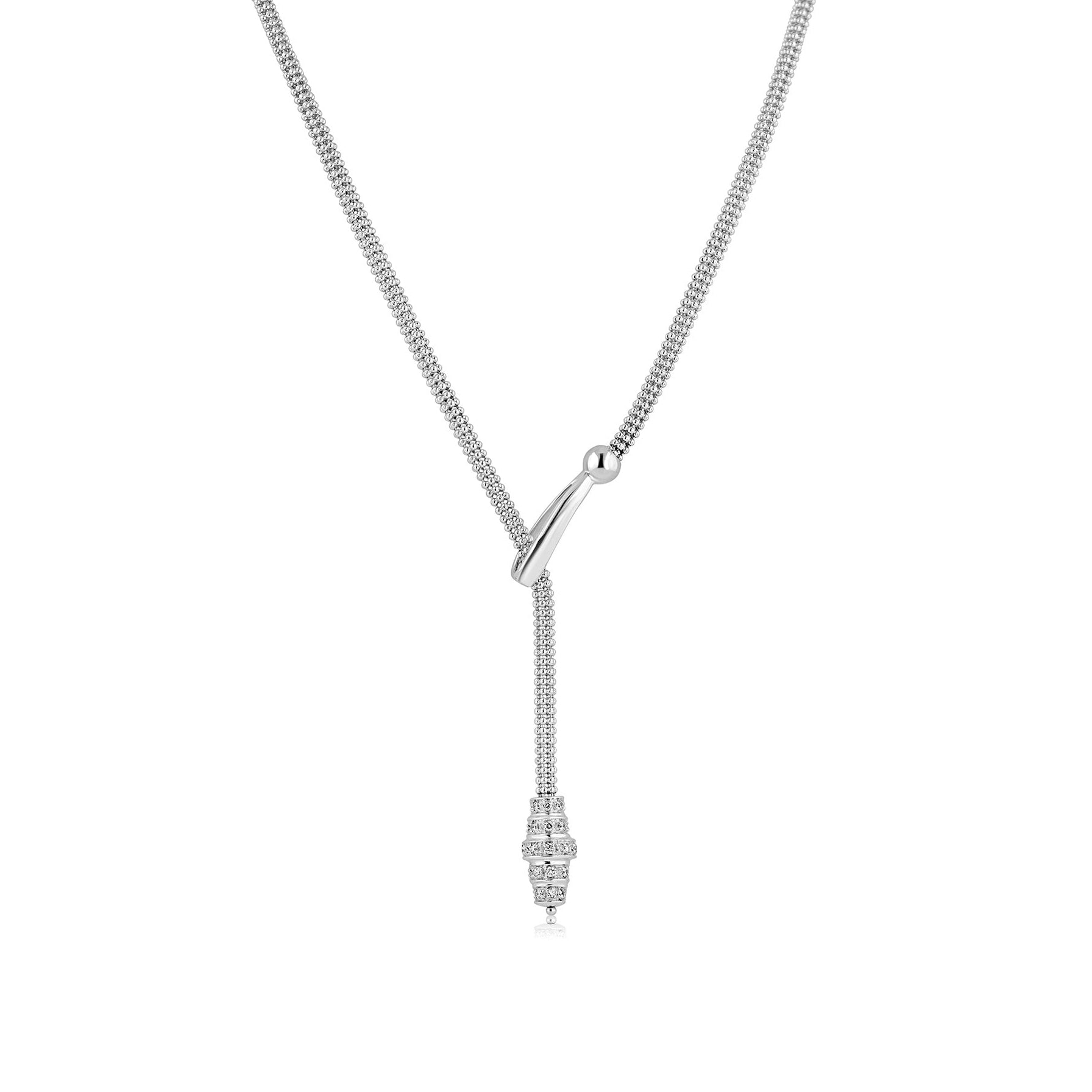 18ct White Gold Lariat Pre-owned Necklet Set with Diamonds