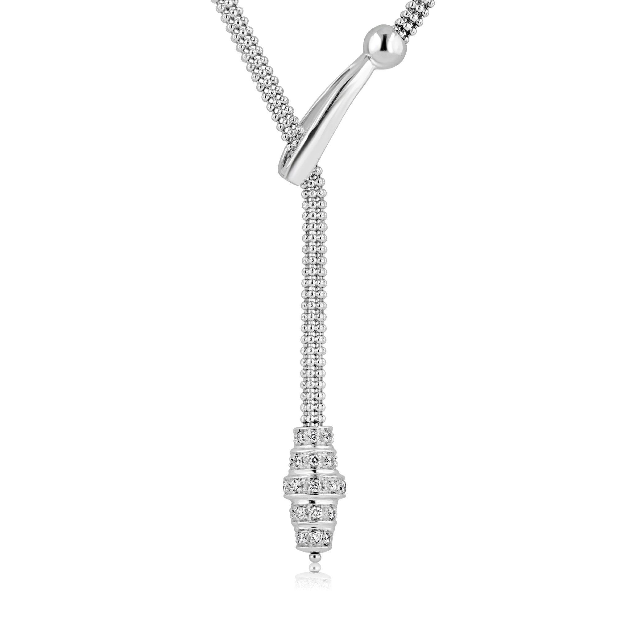 18ct White Gold Lariat Pre-owned Necklet Set with Diamonds