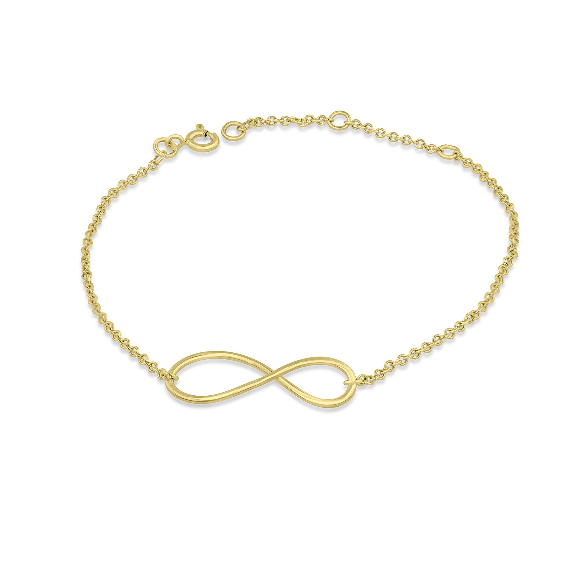 9ct Yellow Gold Handmade Infinity Bracelet