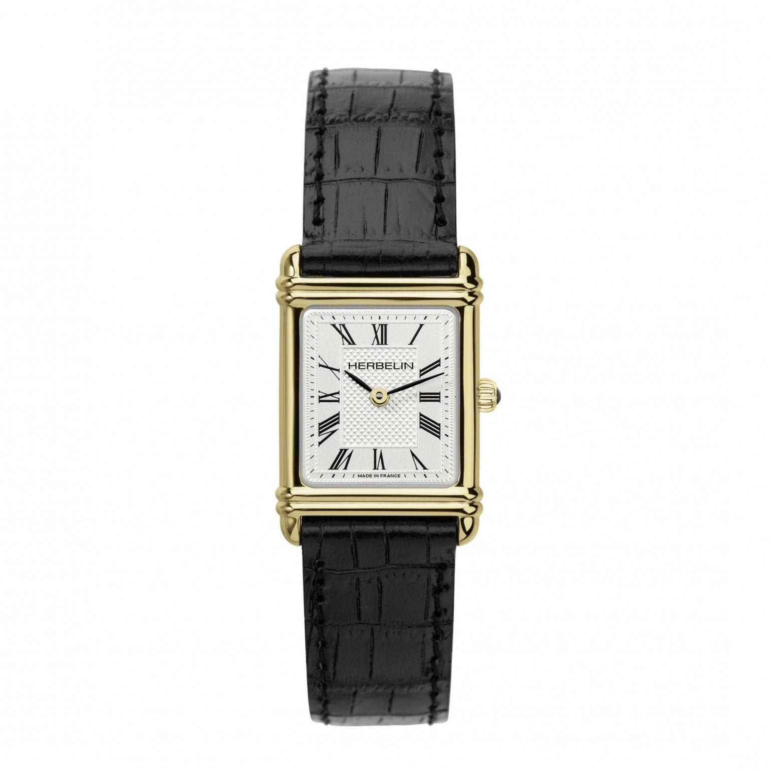 Women's Herbelin Art Deco PVD Plated Watch With Leather Strap 17478P08
