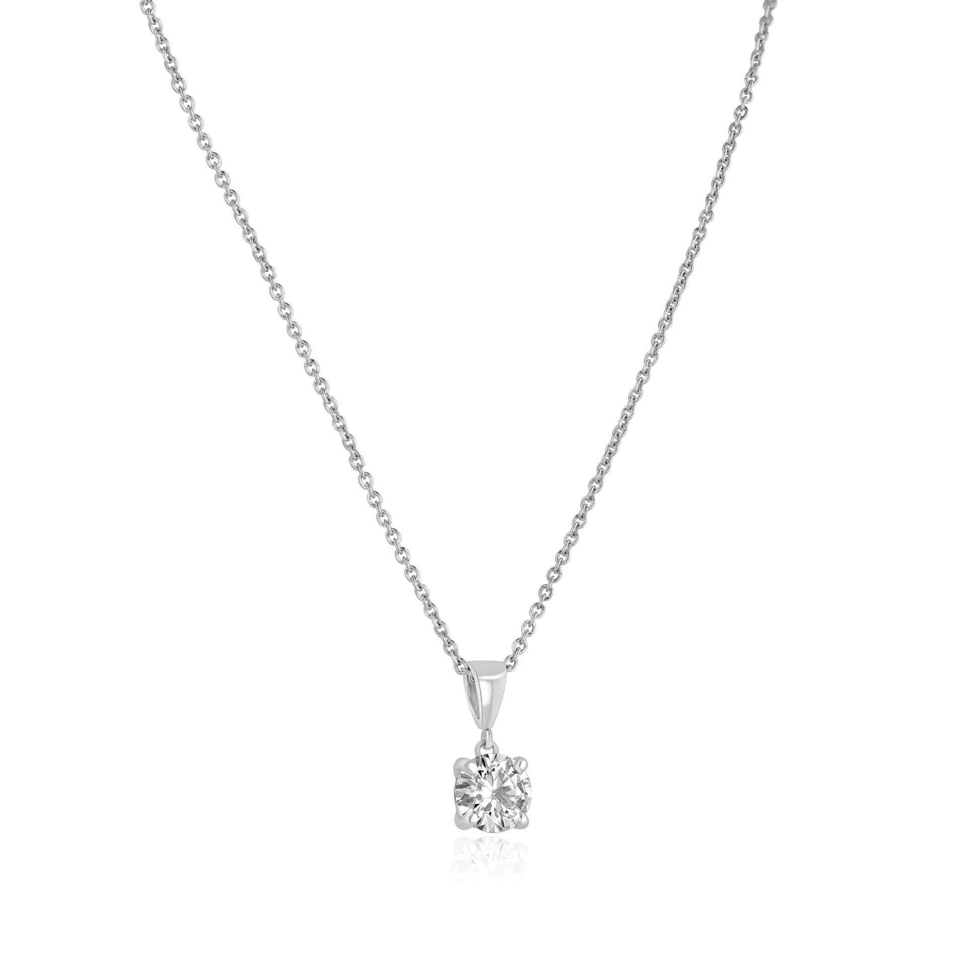 18ct White Gold 1ct RBC Lab Grown Diamond 'Elizabeth' Pendant