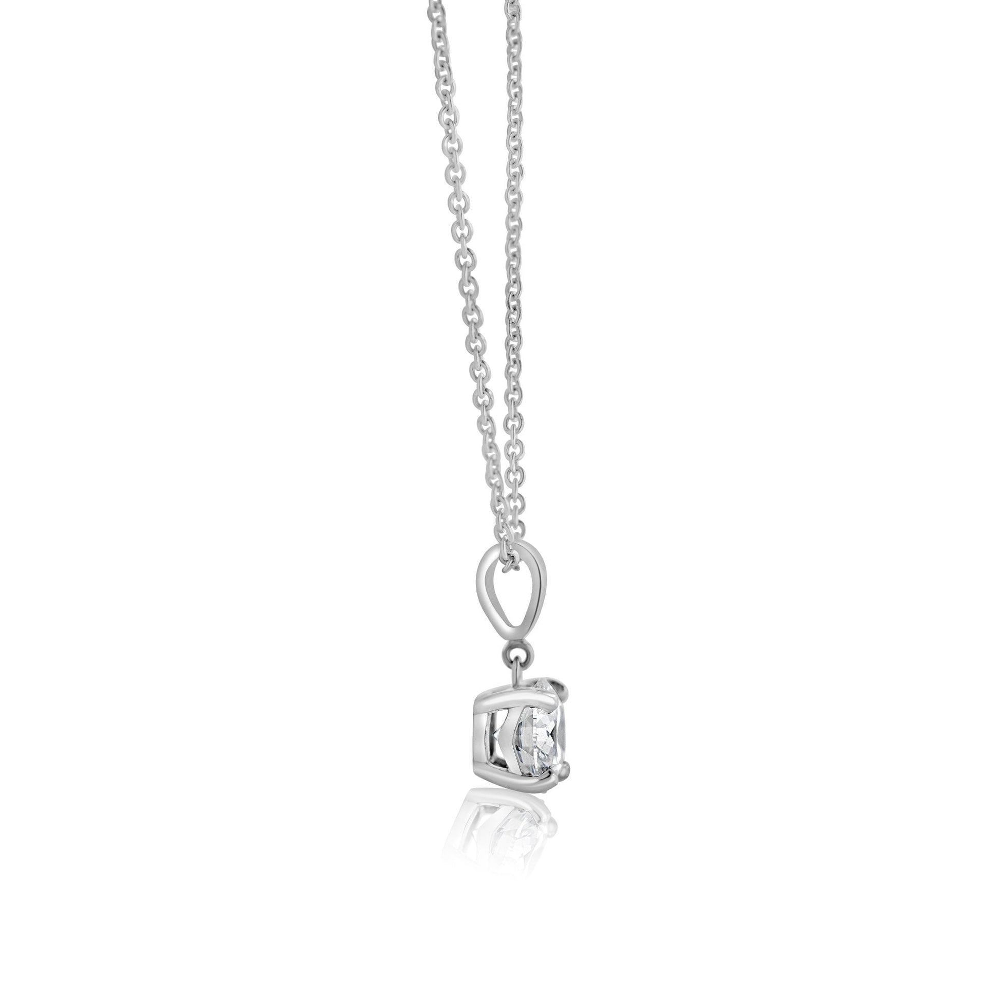 18ct White Gold 1ct RBC Lab Grown Diamond 'Elizabeth' Pendant