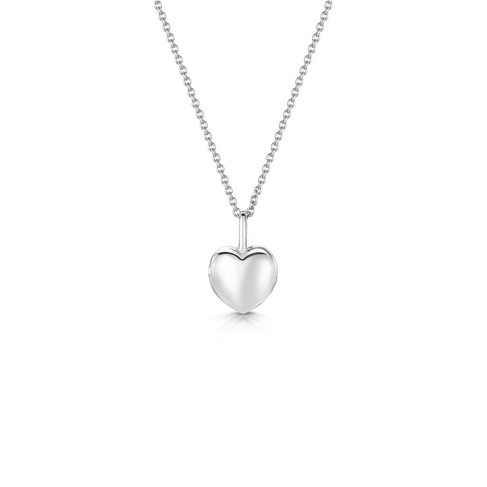 Sterling Silver Bubble Heart Necklace