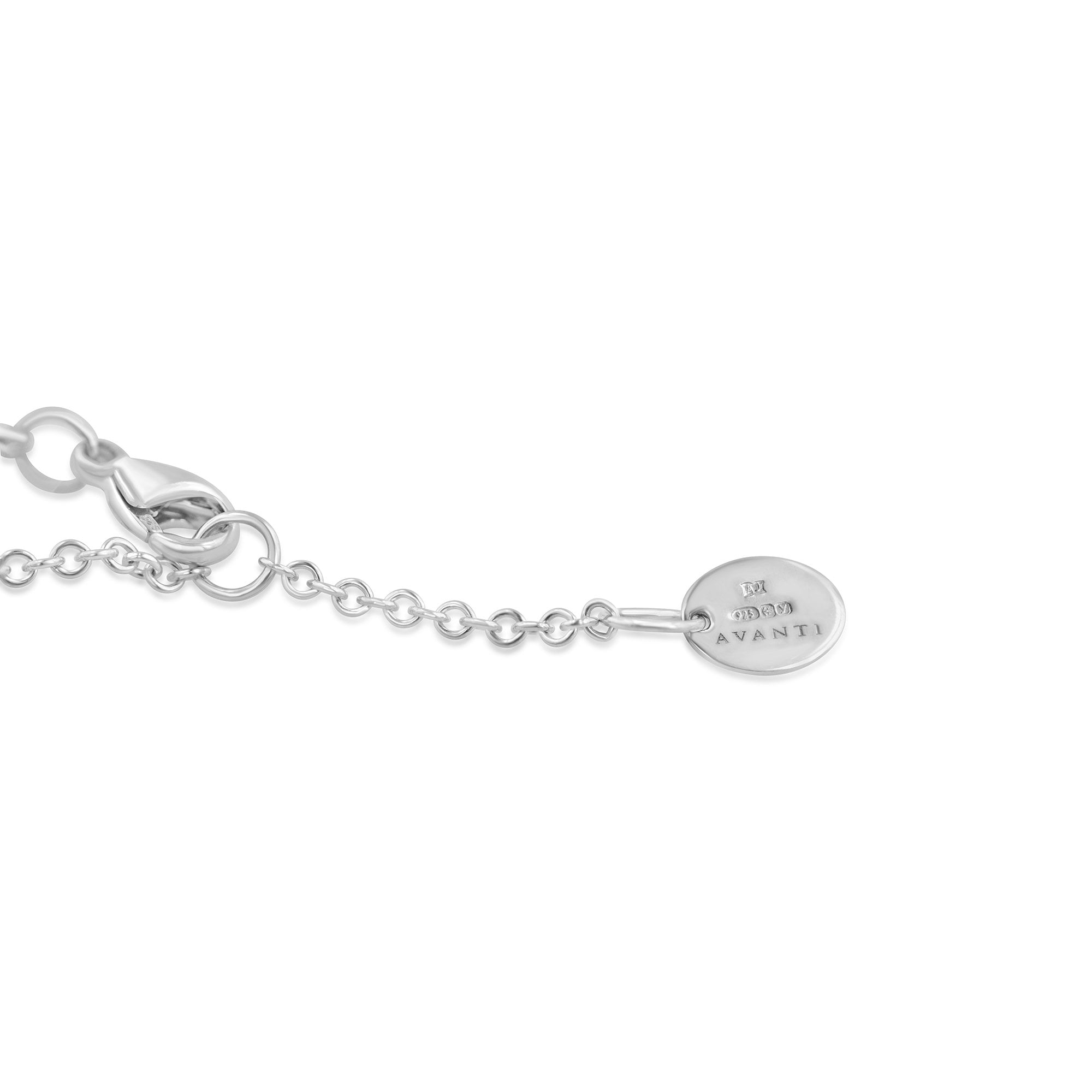 Sterling Silver Single Circle Bracelet on Adjustable Trace Chain