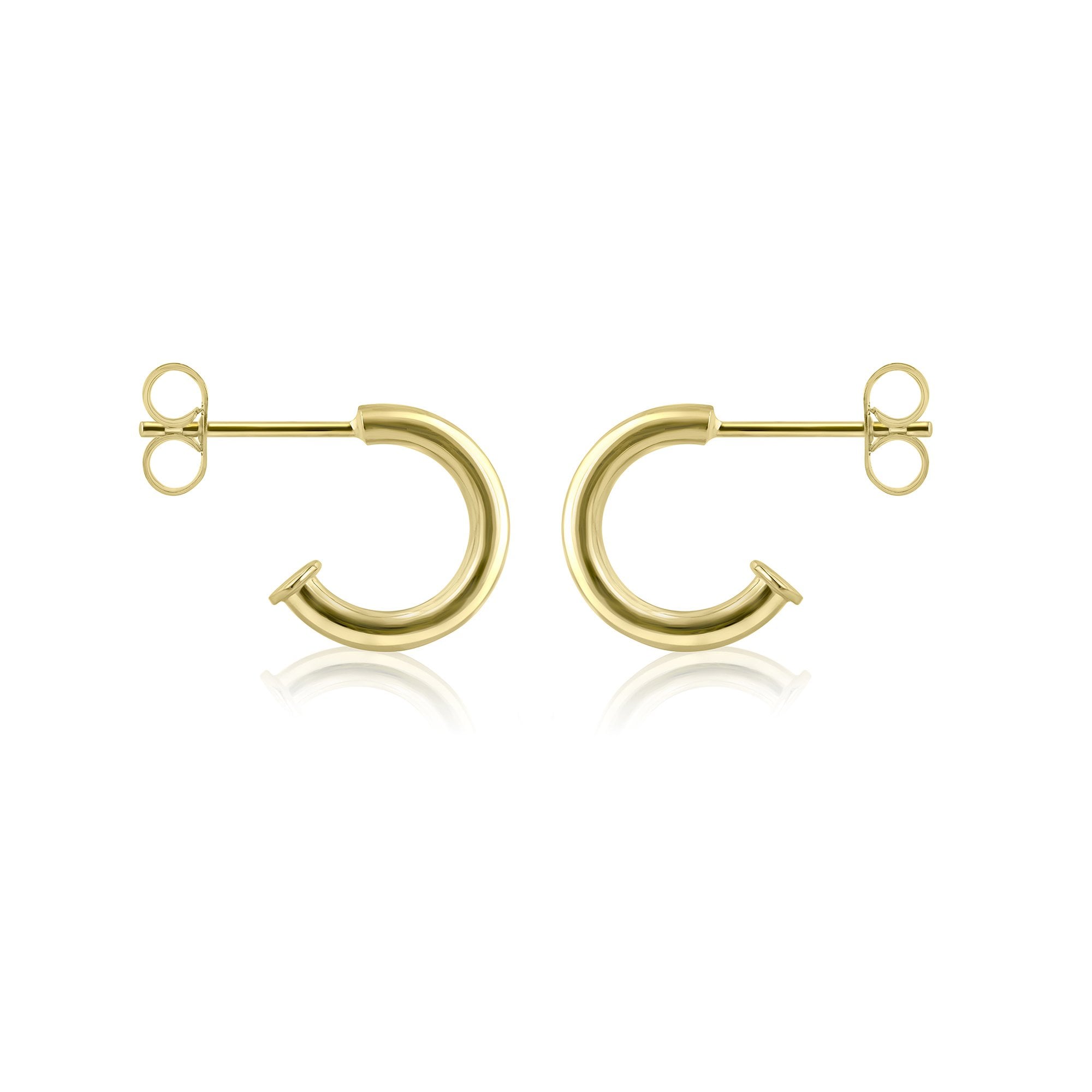 Handmade 9ct Yellow Gold Hoop Earrings (Charms Sold Separately)