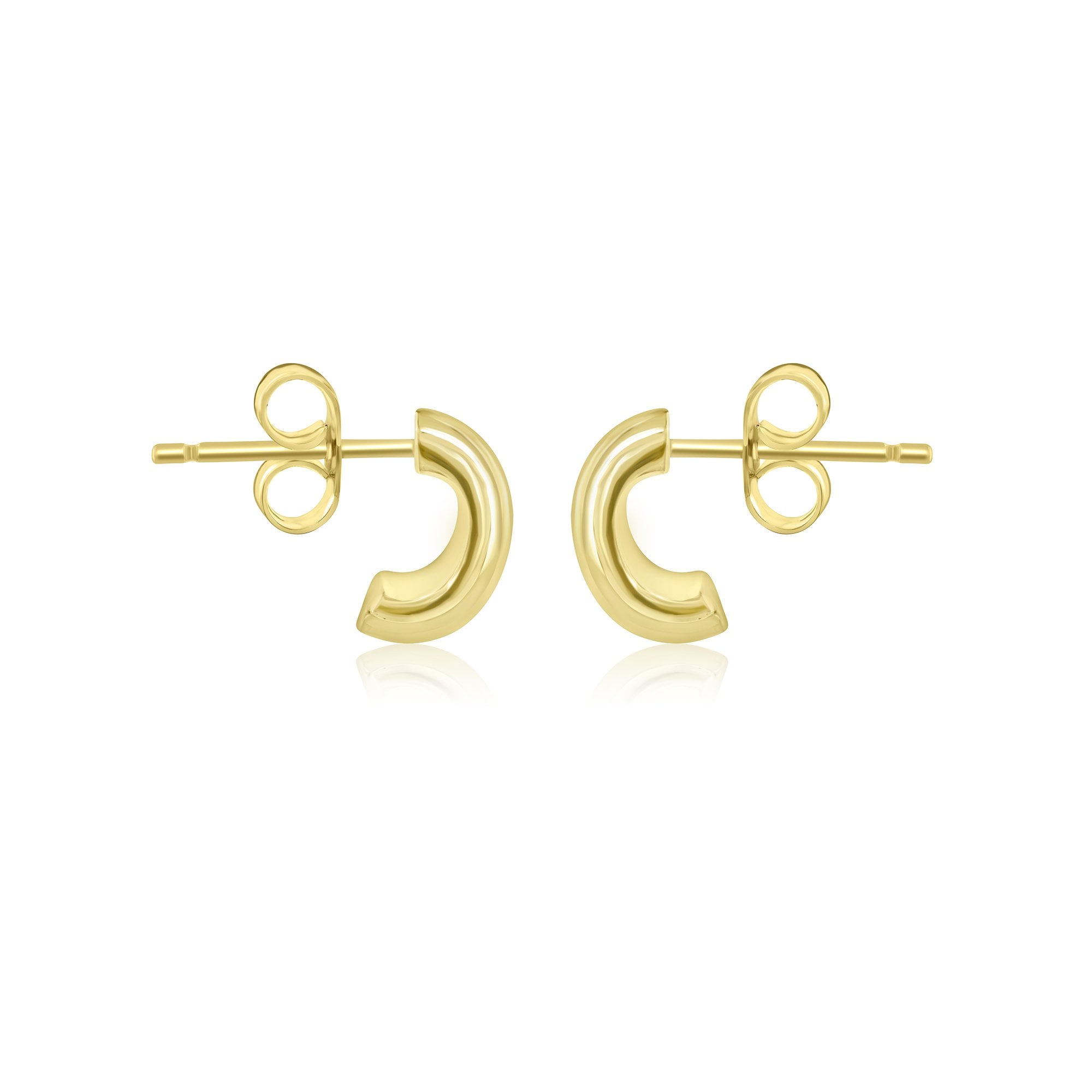 Avanti 9ct Yellow Gold Organic Three Loop Stud Earrings