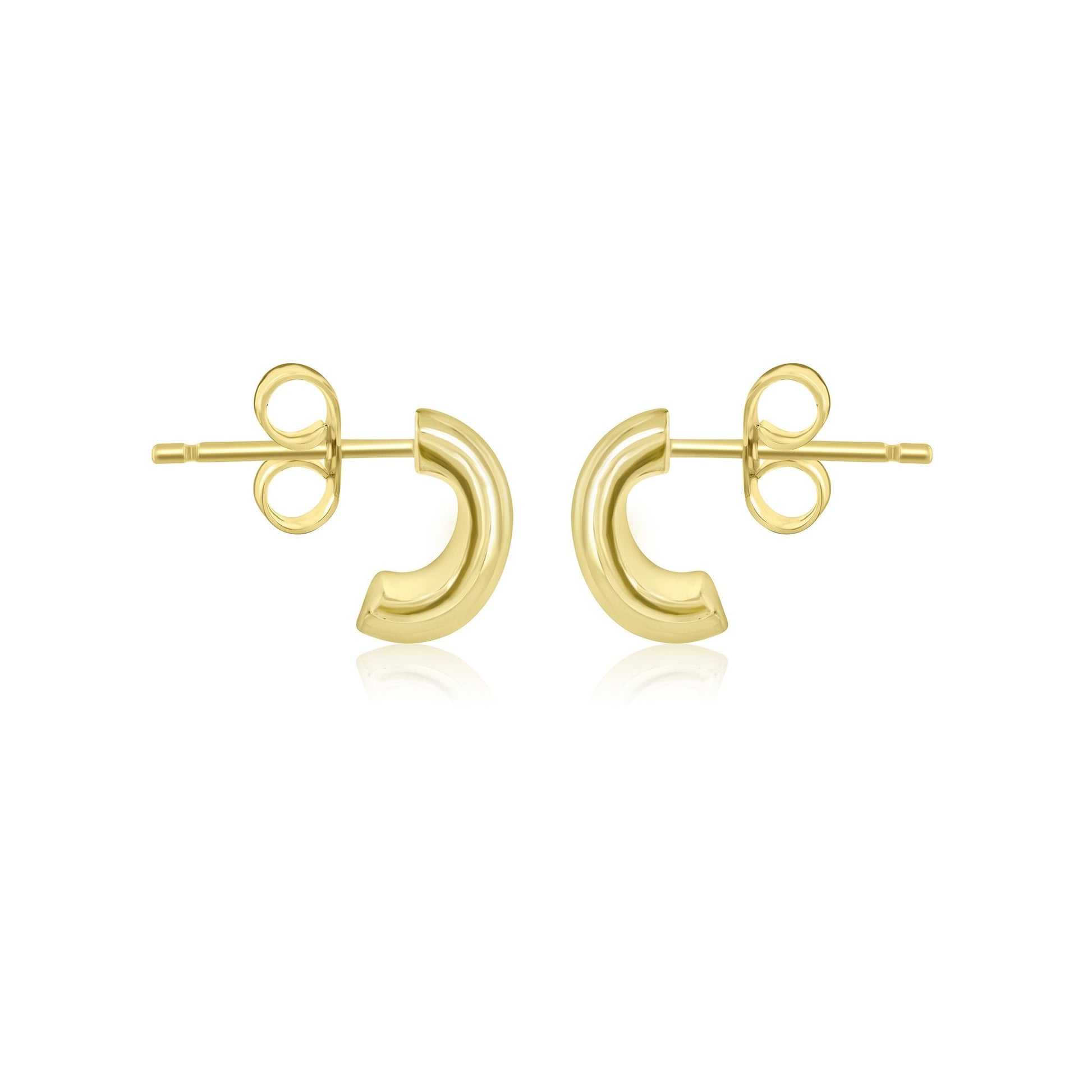 Avanti 9ct Yellow Gold Organic Three Loop Stud Earrings