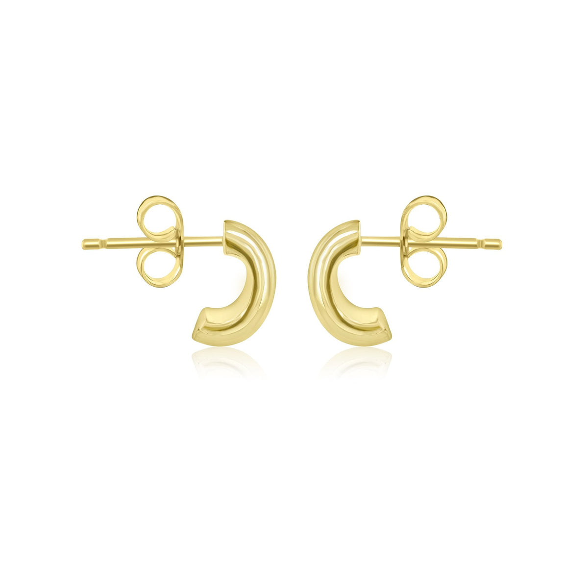 9ct Yellow Gold Organic Three Loop Avanti Stud Earrings