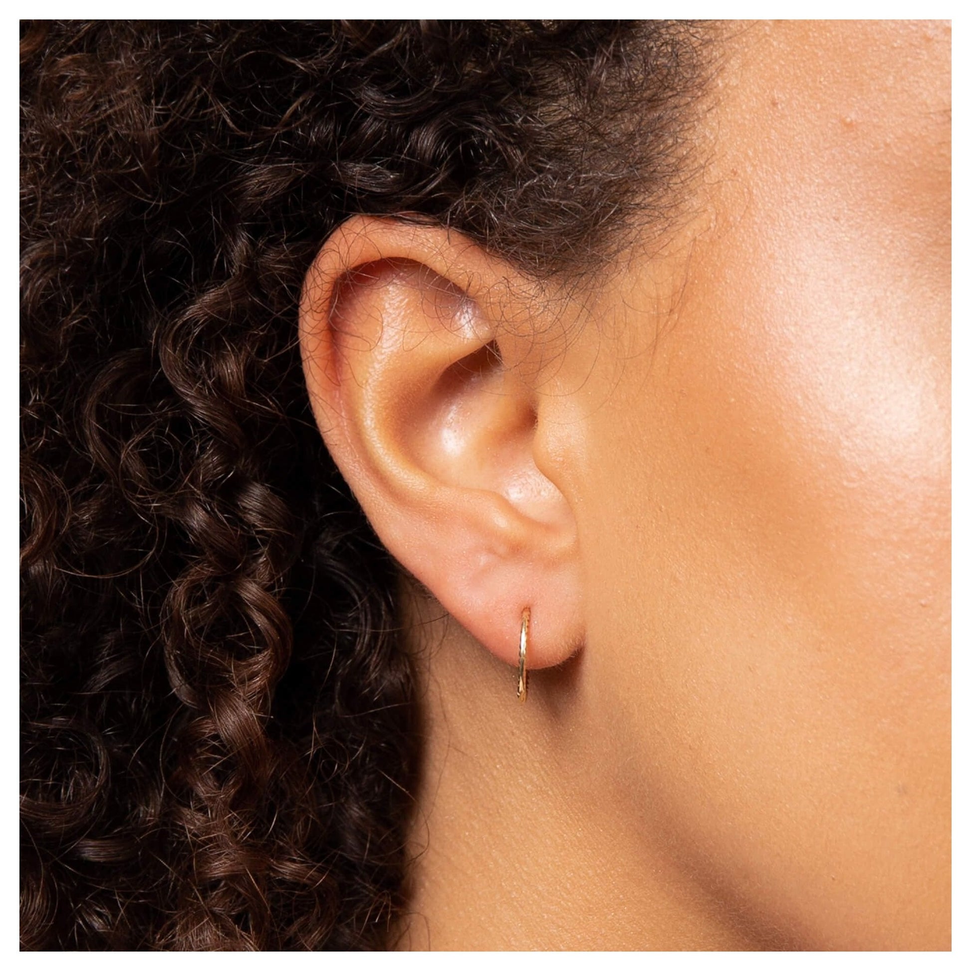 9ct Yellow Gold Rope Effect Hinged Hoop Earrings