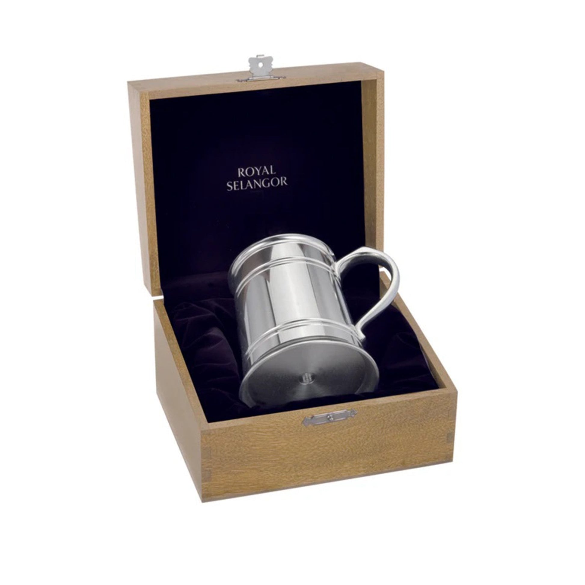 One Pint Pewter Tankard With Wooden Gift Box