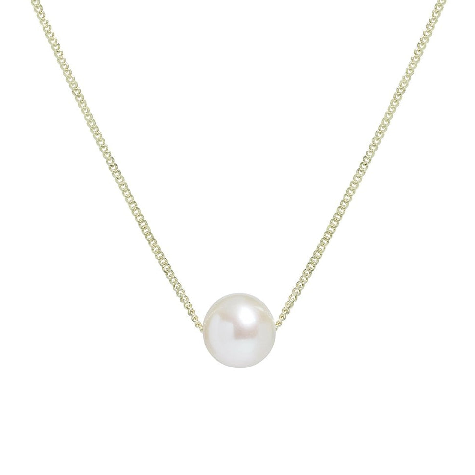 9ct Yellow Gold Cultured Freshwater Pearl Slider Necklace