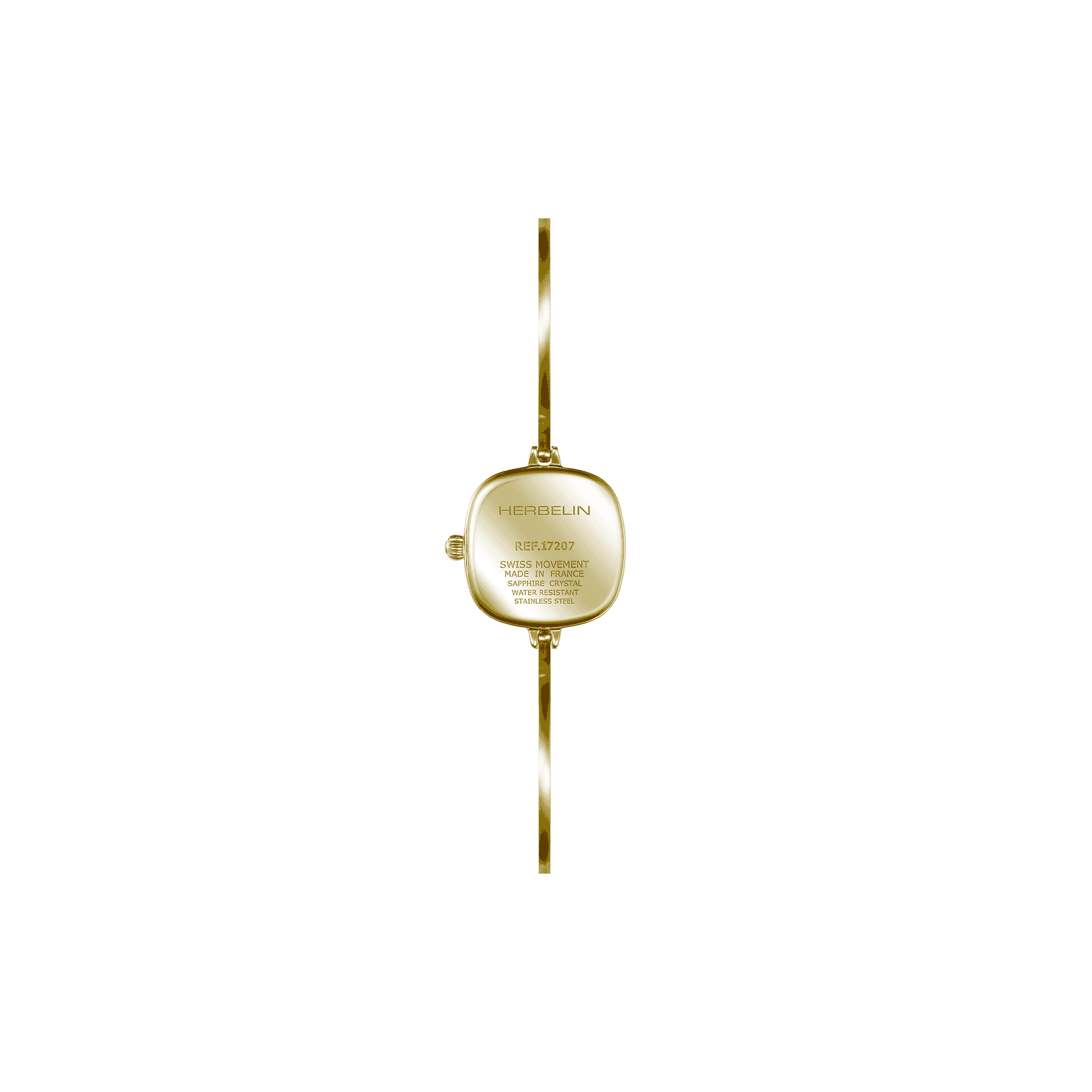 Women's Herbelin Fil Gold PVD Bangle Watch With Black Dial
