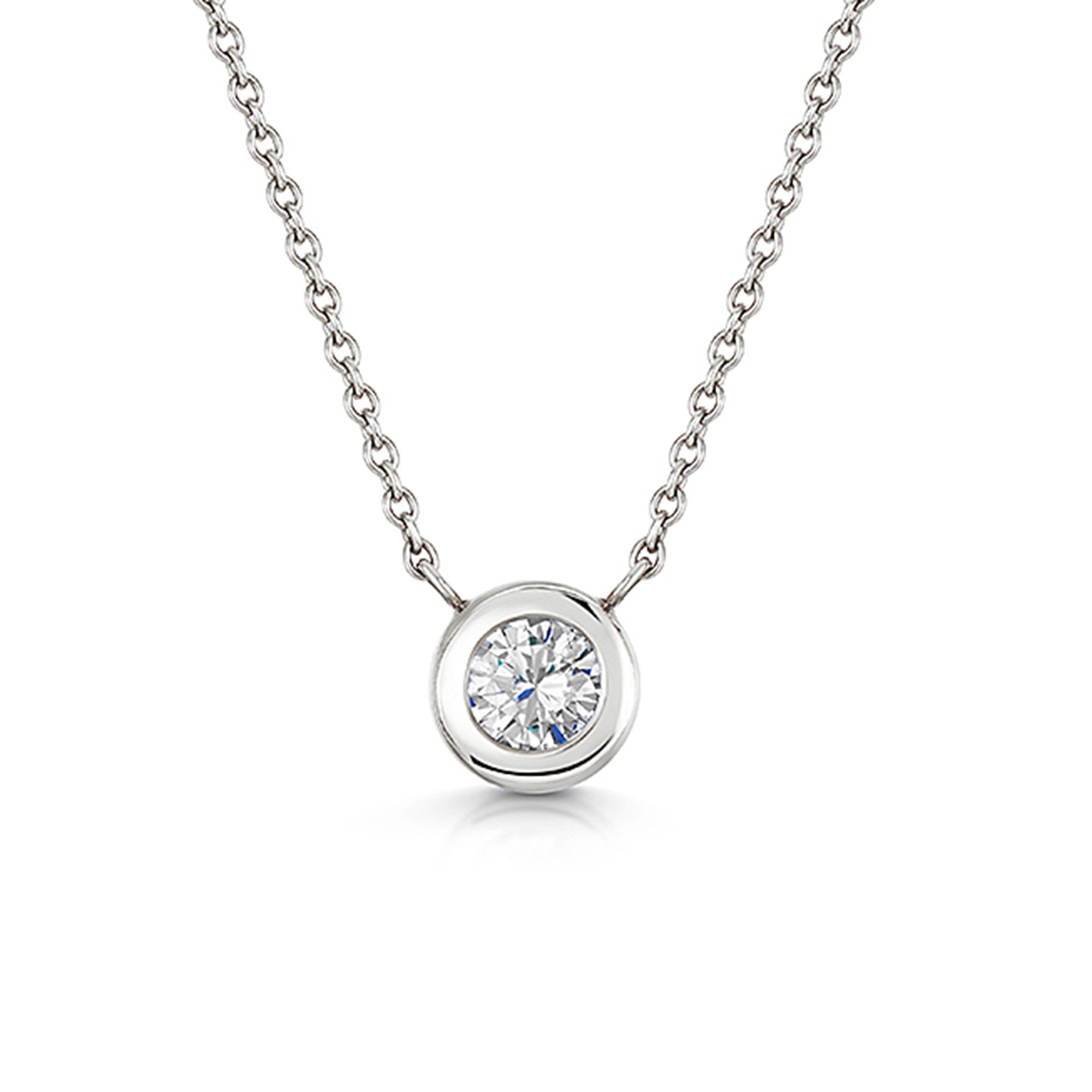 18ct White Gold 0.58ct Lab Grown Diamond Necklace
