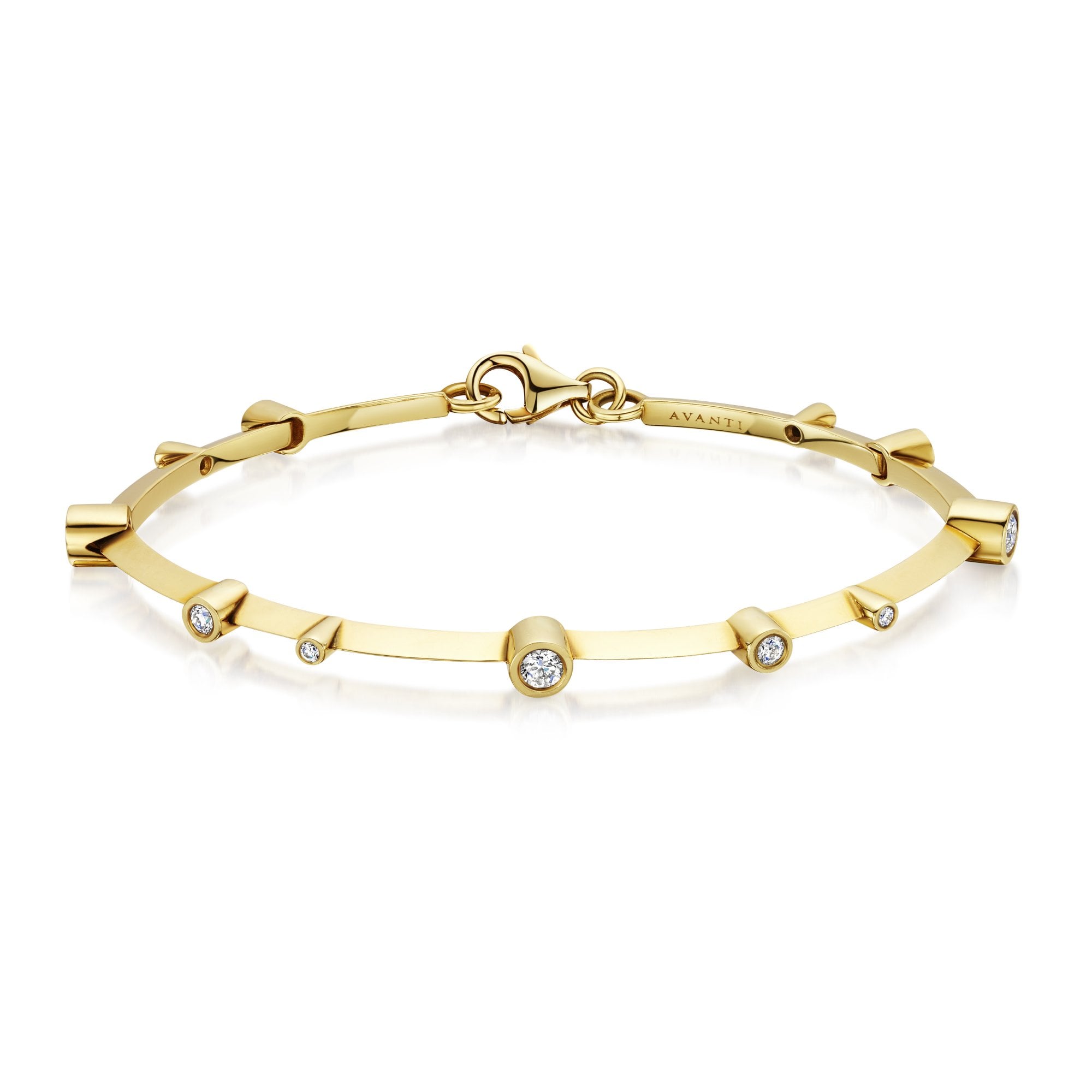 18ct Yellow Gold 0.80ct Round Diamond 'Cascata' Bracelet