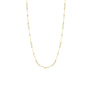 9ct Yellow Gold Fine Chain Necklace With Faceted Beads & Pearls