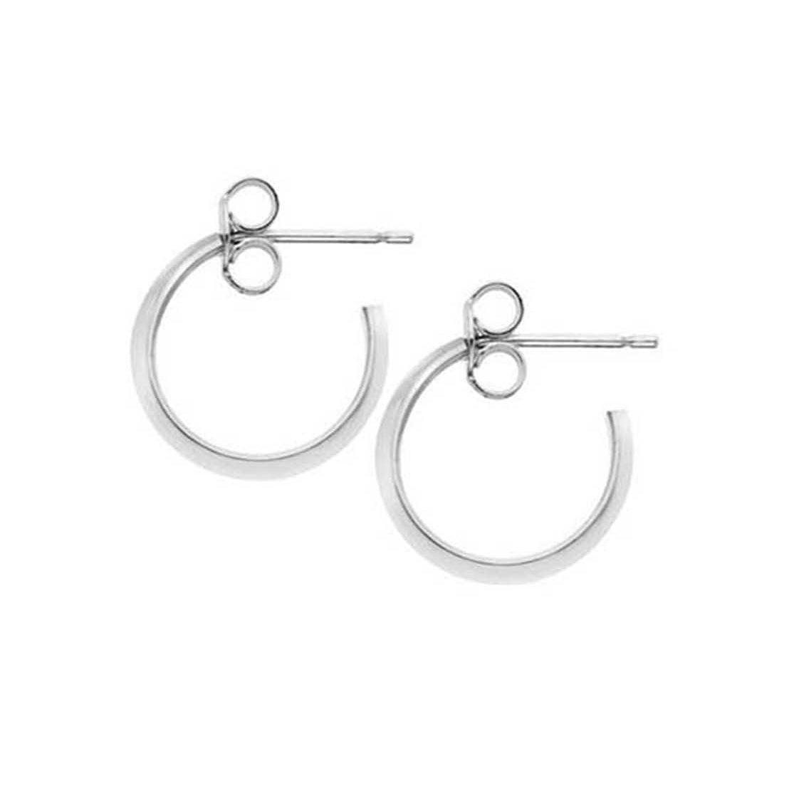 Small Silver 3/4 Hoop Earrings