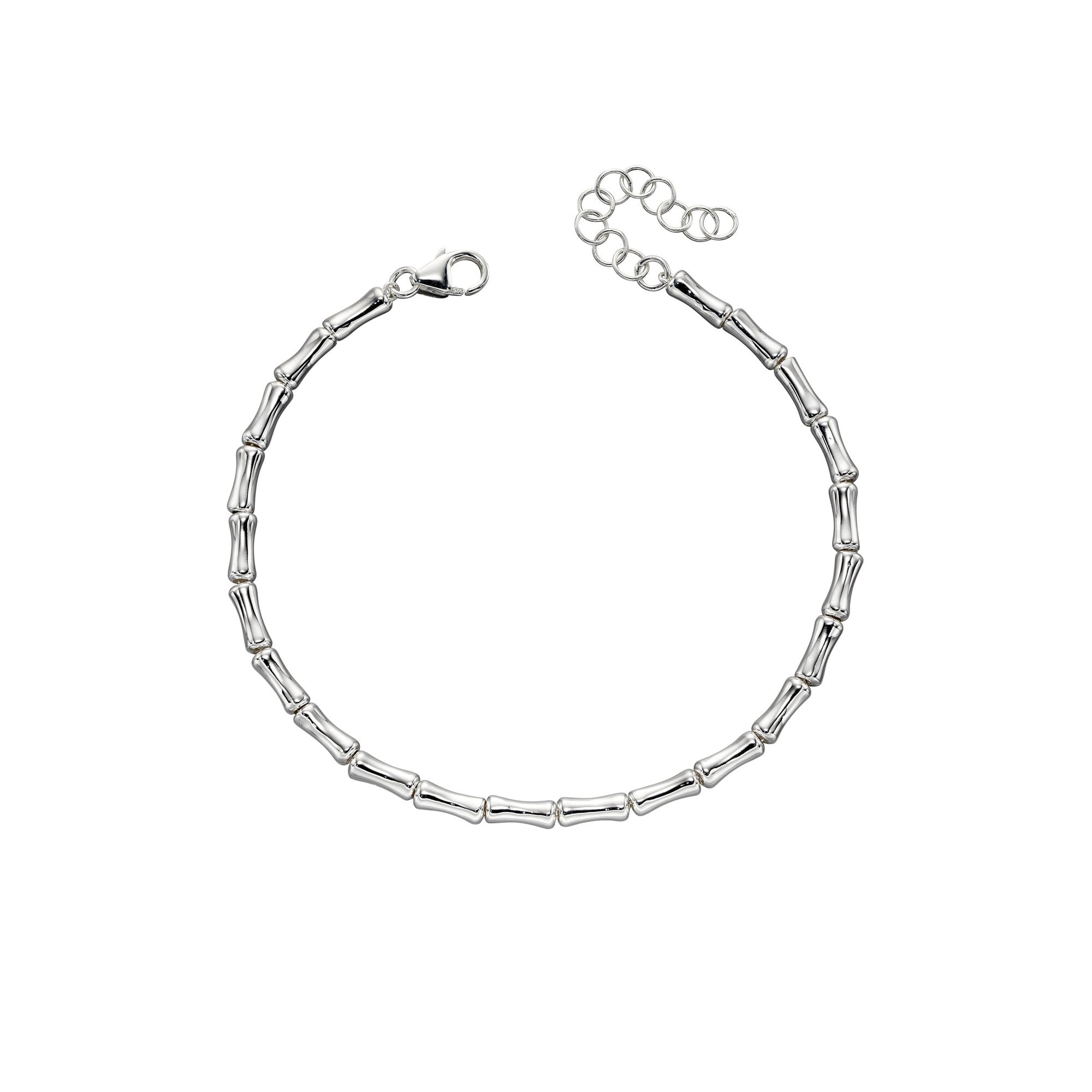 Sterling Silver Bamboo Style Bracelet