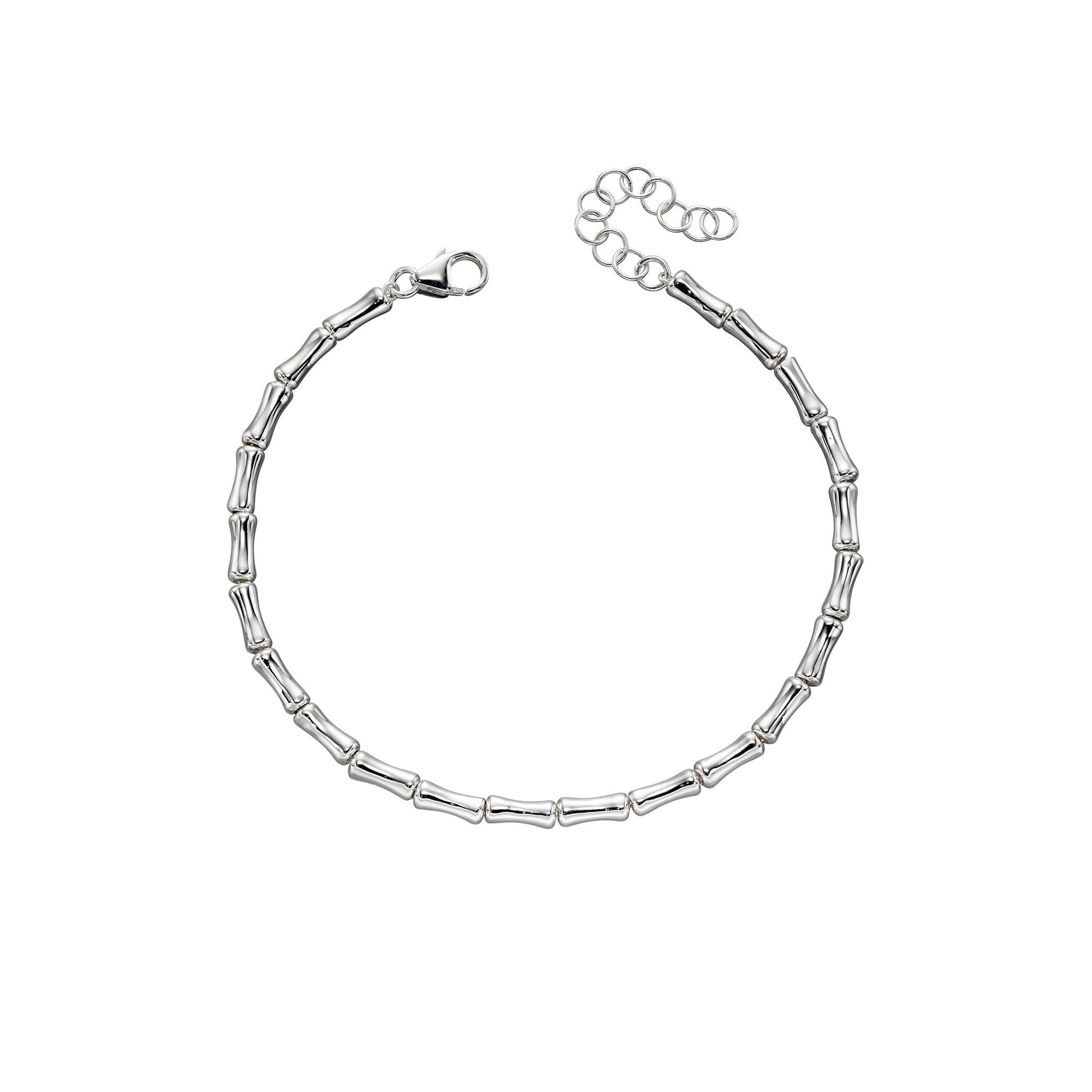 Sterling Silver Bamboo Style Bracelet