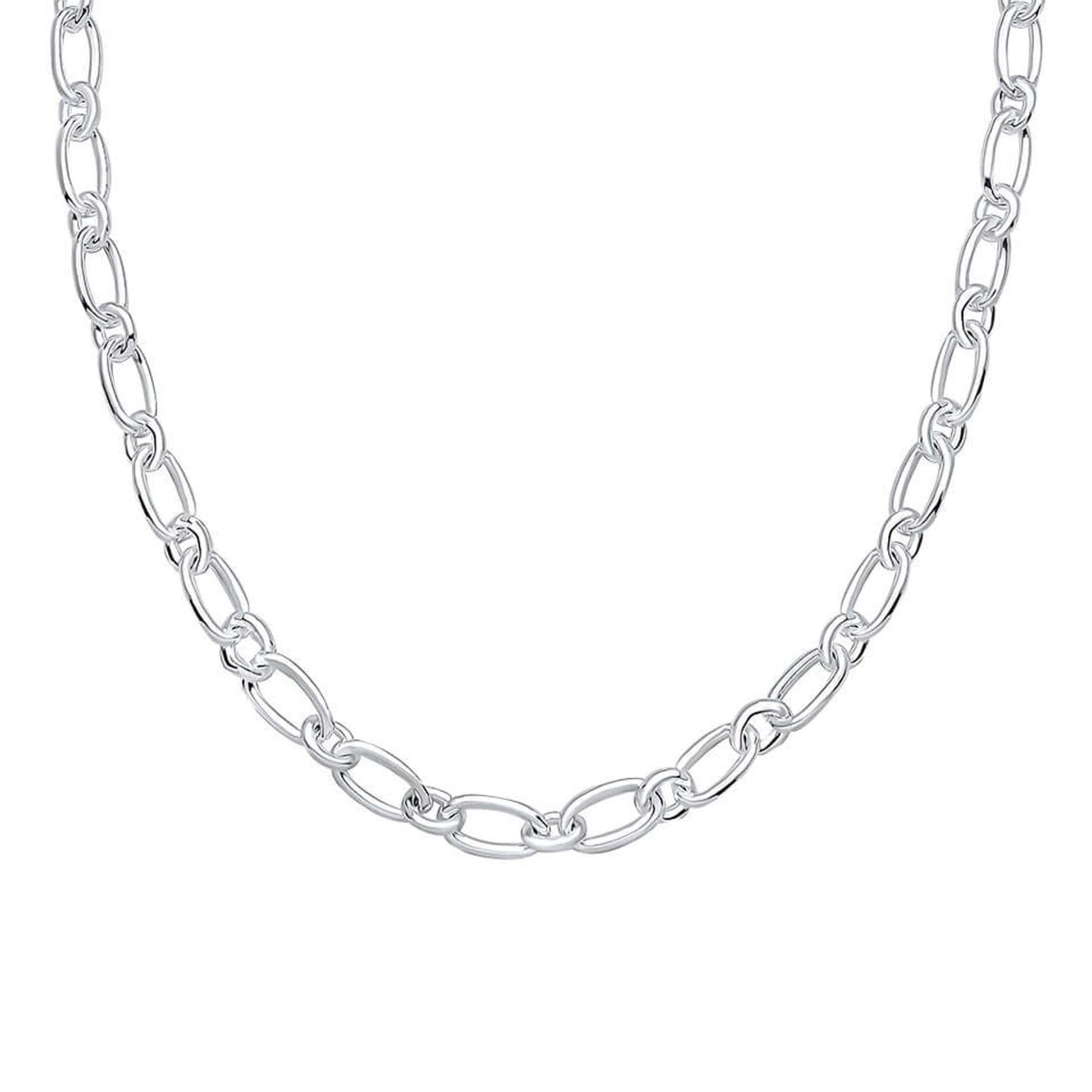 18" Silver Long Link Chain Necklace With Tag
