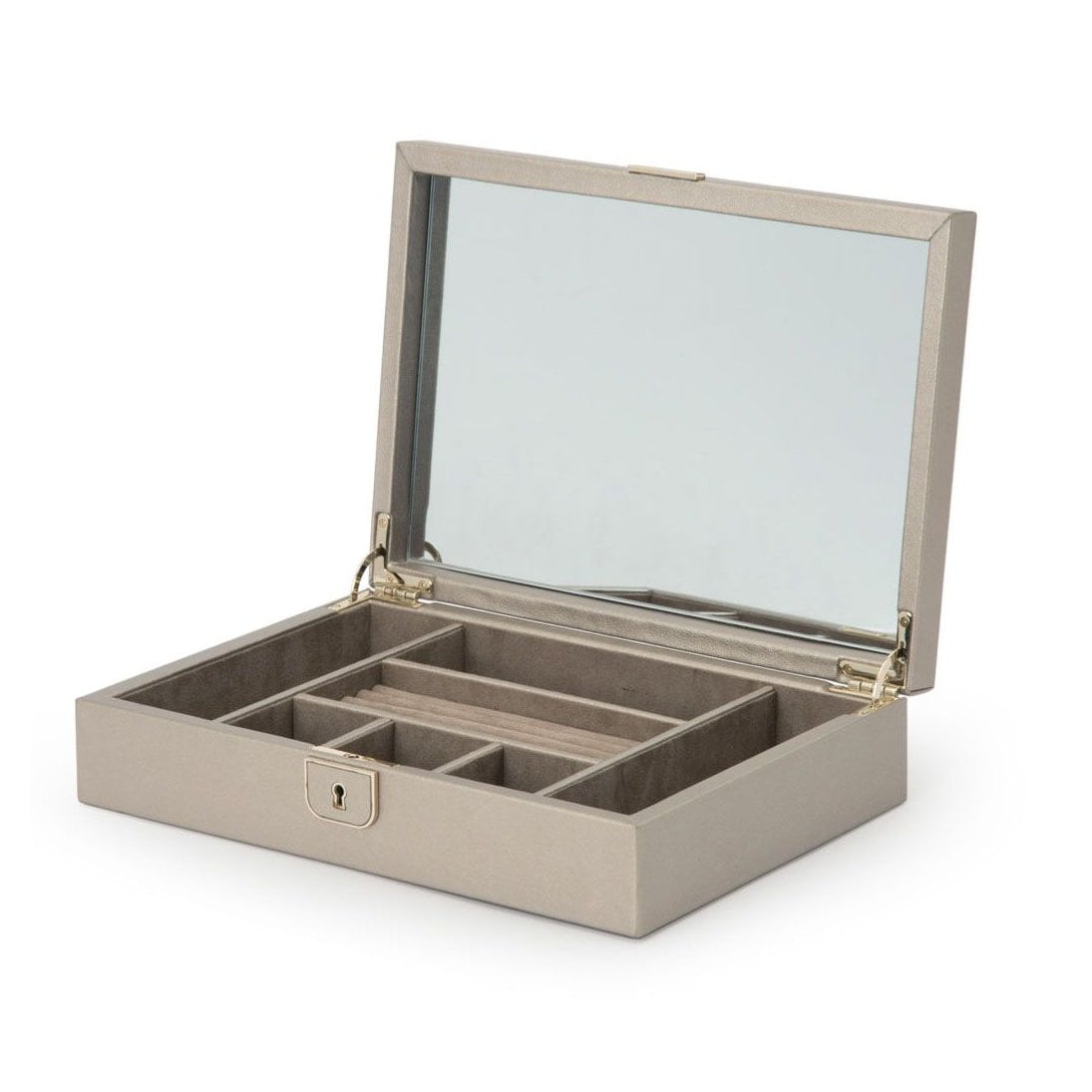 Palermo Pewter Leather Jewellery Box