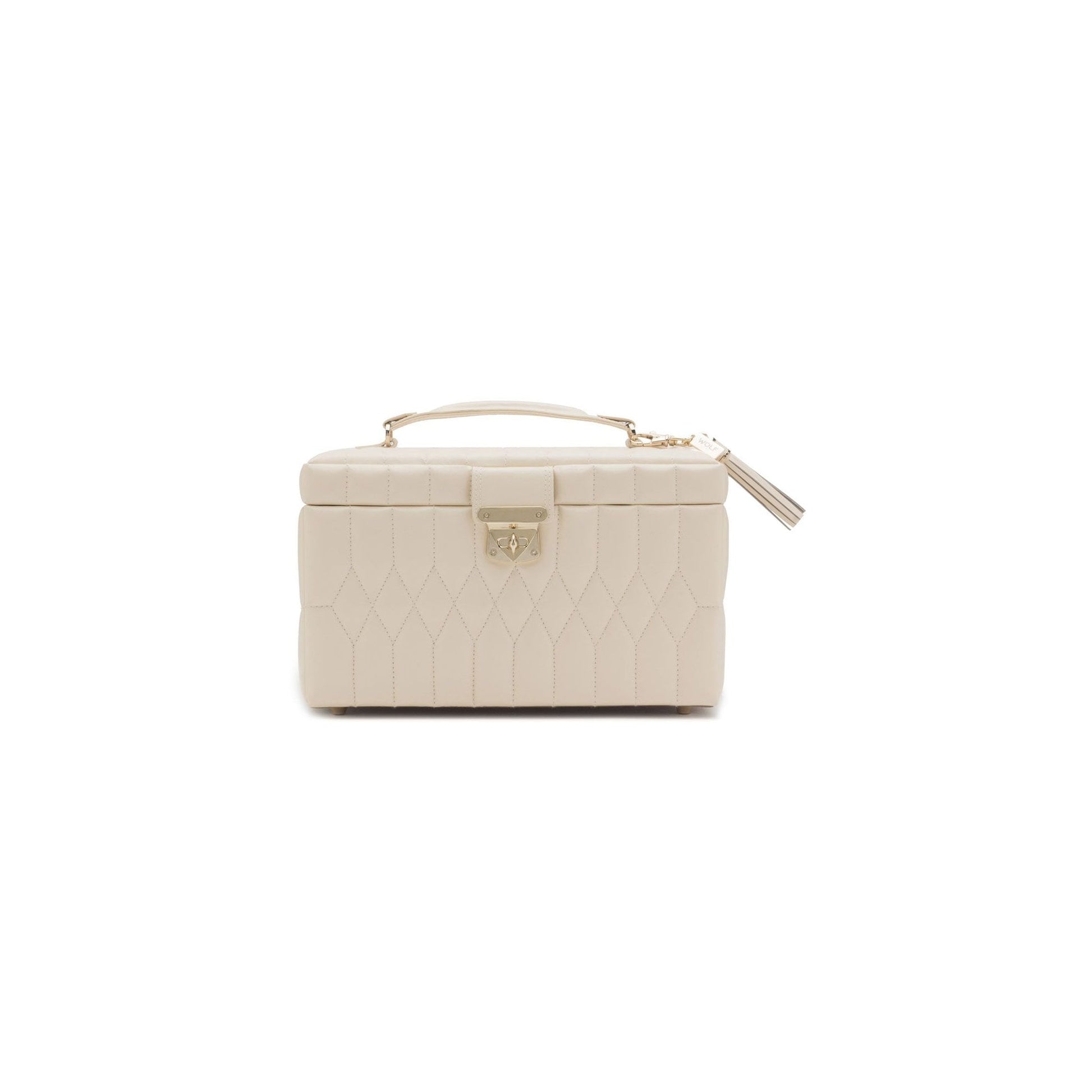 Ivory Caroline Leather Medium Jewellery Case
