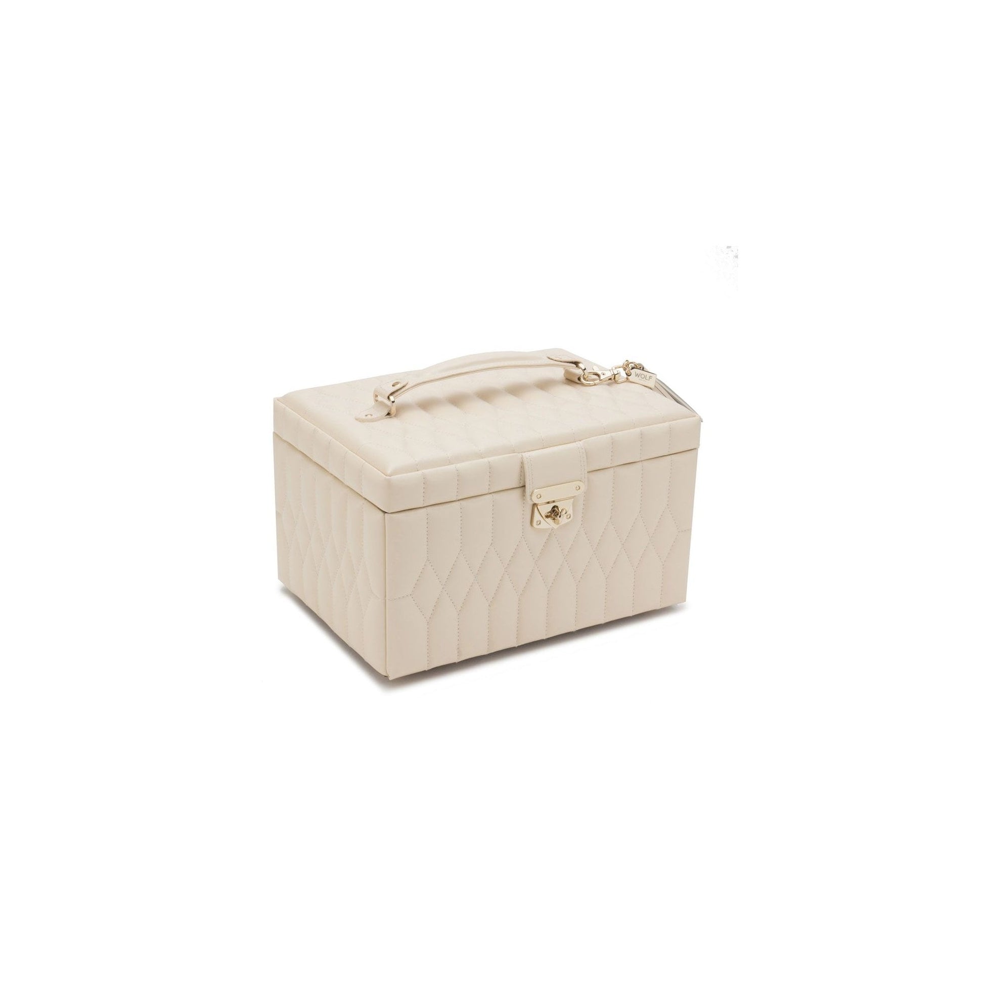 Ivory Caroline Leather Medium Jewellery Case