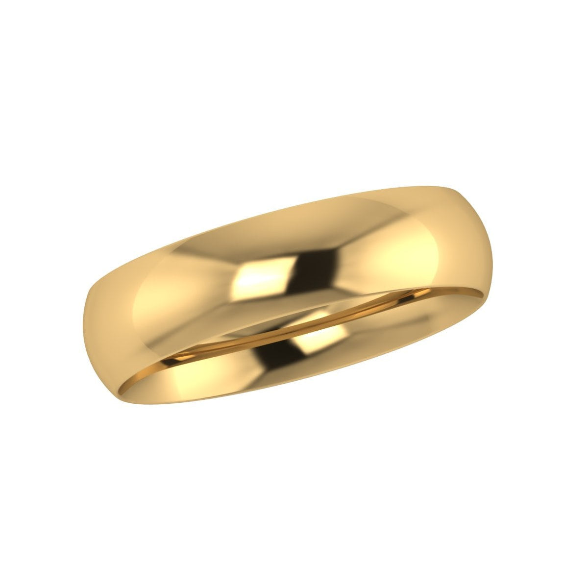 5mm 18ct Yellow Gold Traditional Court Wedding Ring