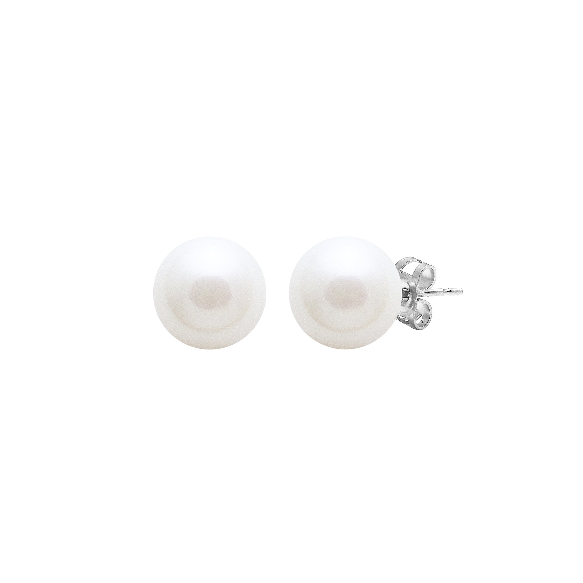 Silver Cultured Freshwater Pearl Stud Earrings 8-8.5mm