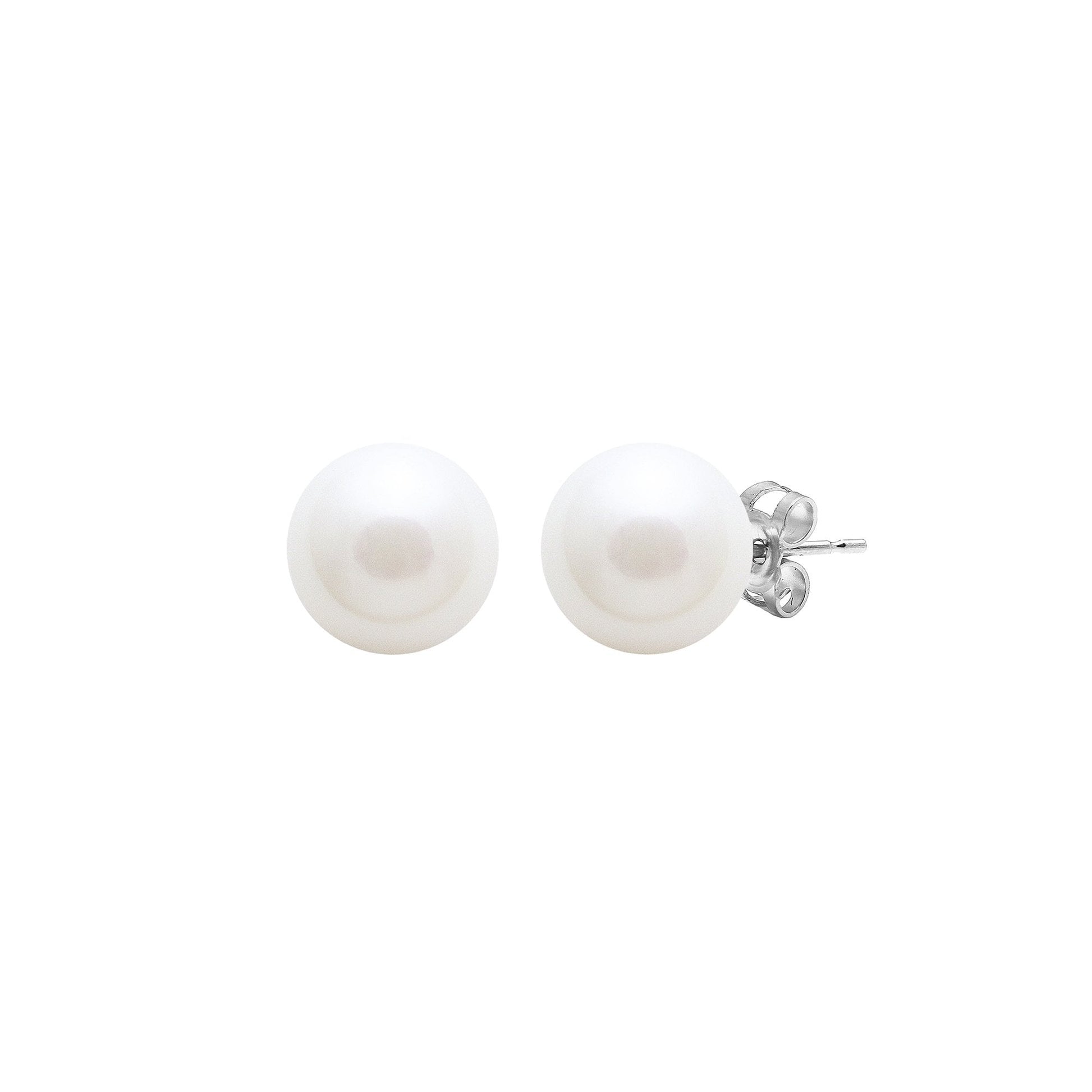 Silver Cultured Freshwater Pearl Stud Earrings 8-8.5mm