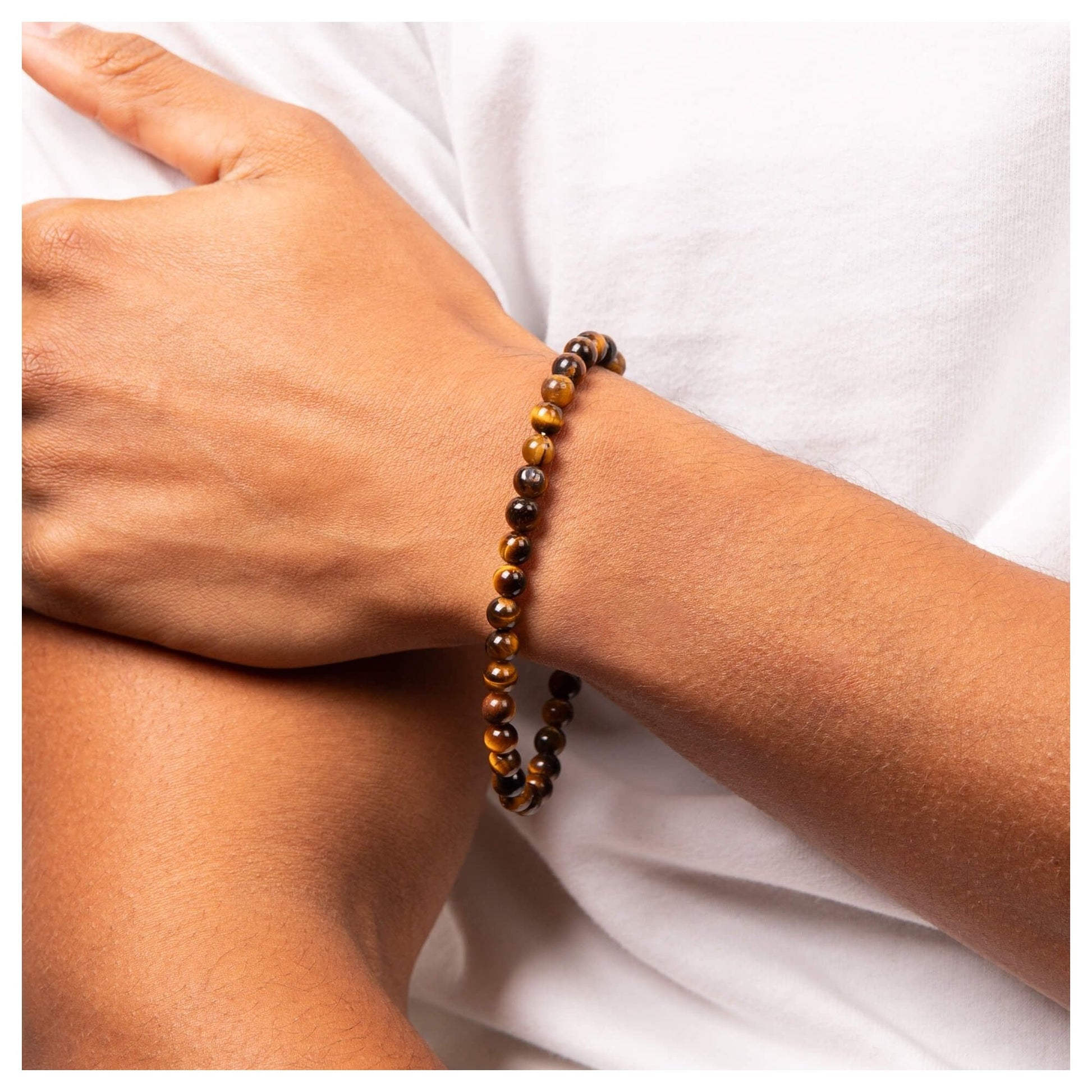 Fred Bennett Healing Tiger's Eye Bead Bracelet