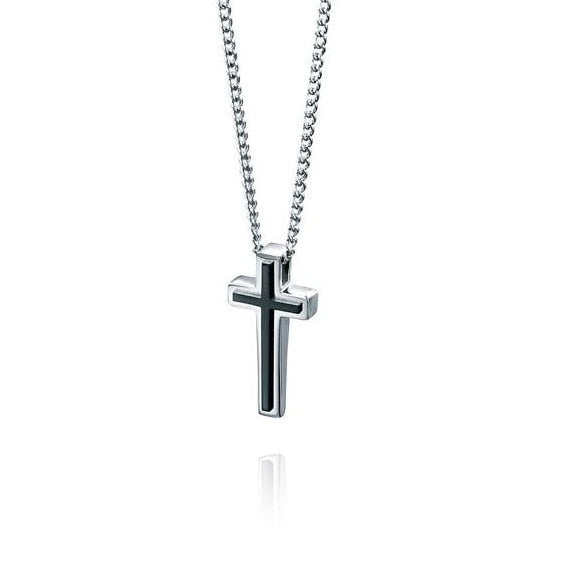 Fred Bennett Black Detail Cross Pendant