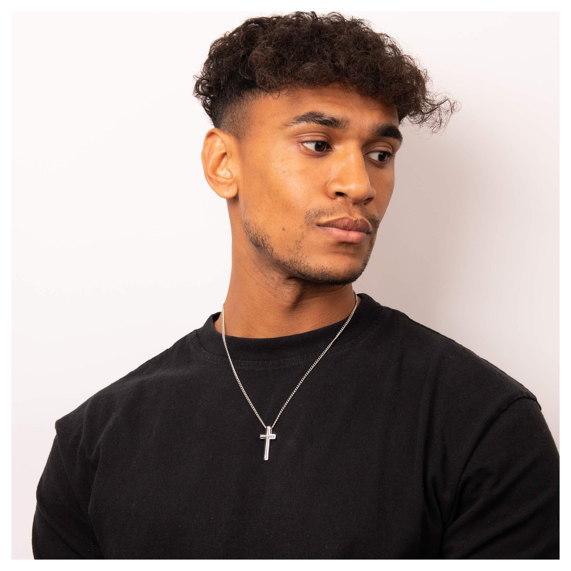 Fred Bennett Black Detail Cross Pendant