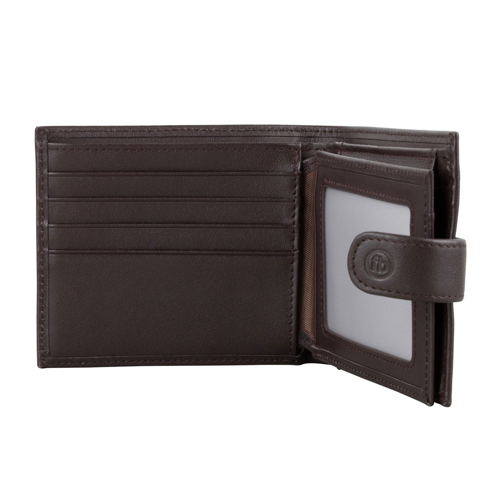 Fred Bennett Brown Leather Wallet with Coin Purse