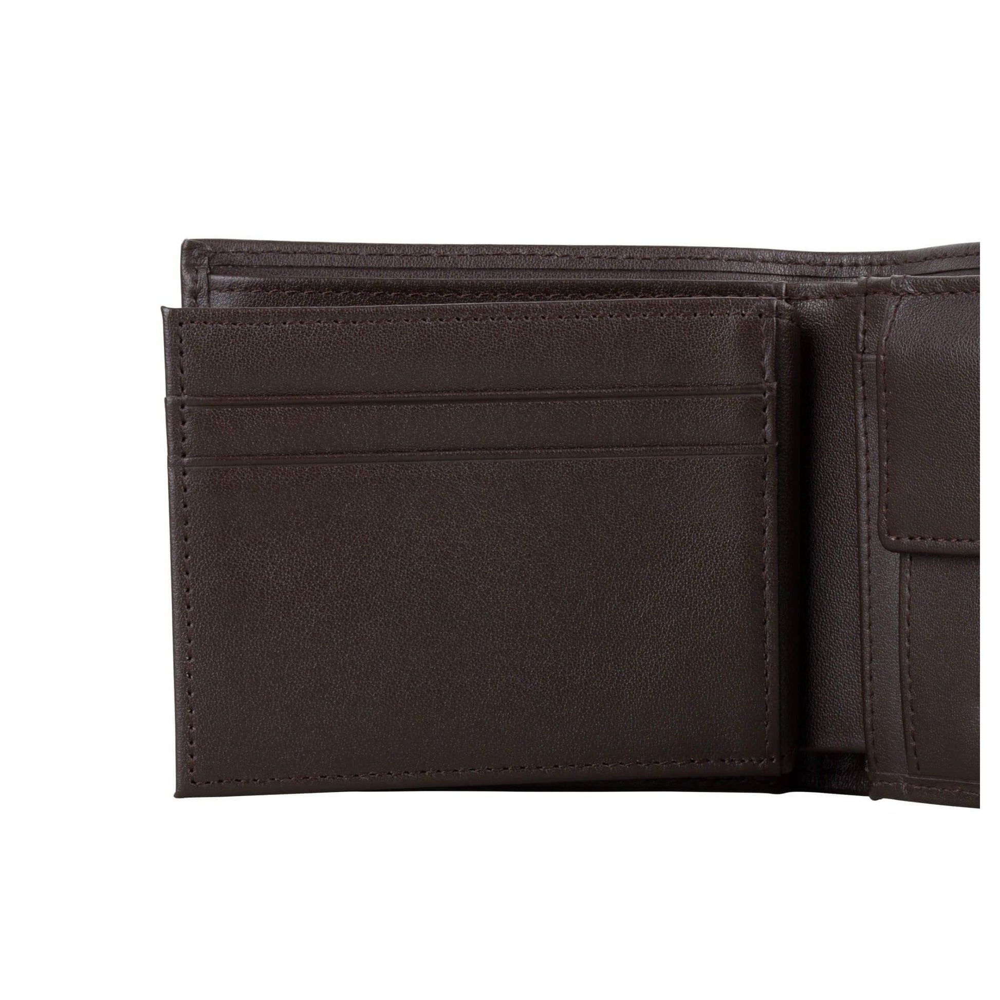 Fred Bennett Brown Leather Wallet with Coin Purse