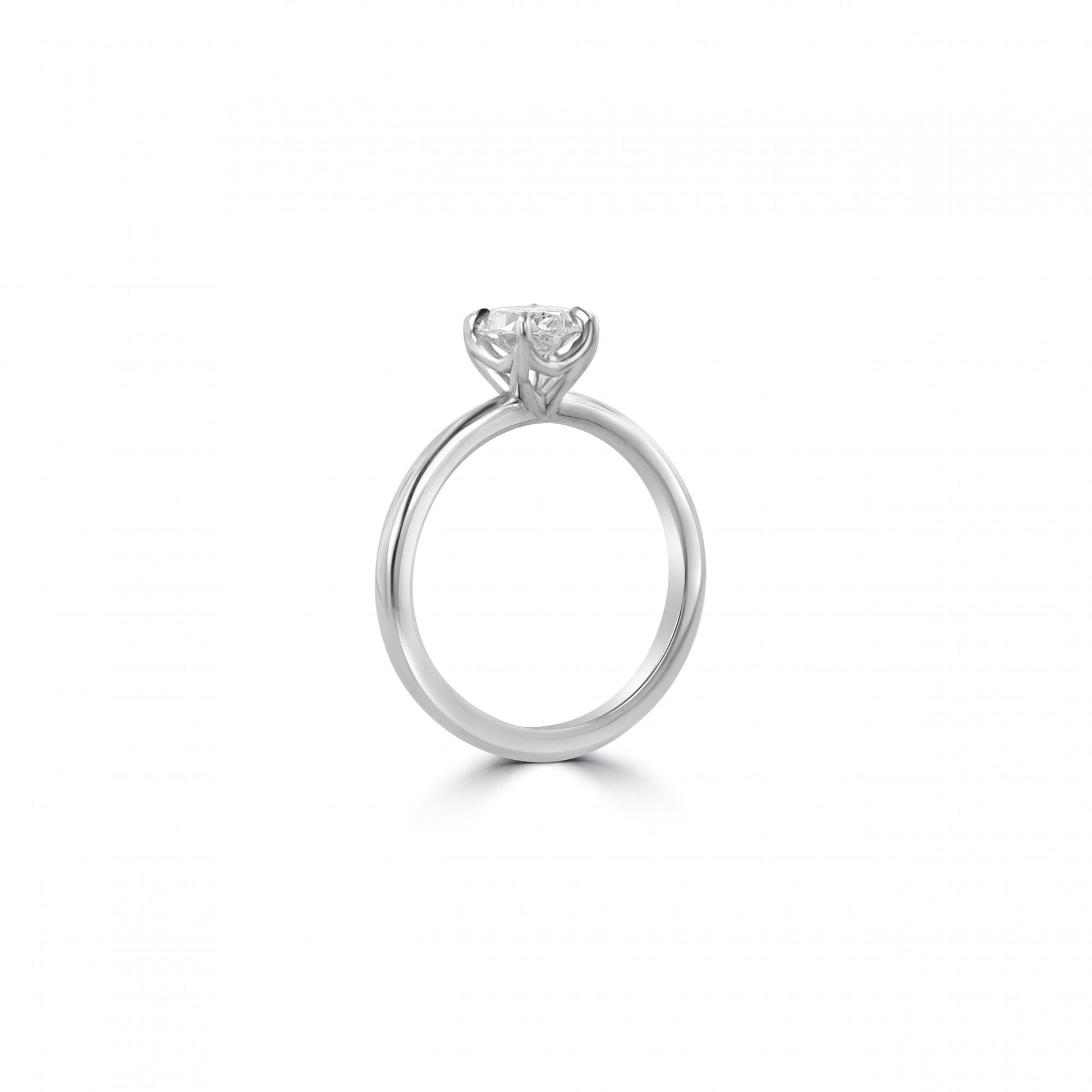 Platinum Oval Diamond 1.00ct Total Engagement Ring