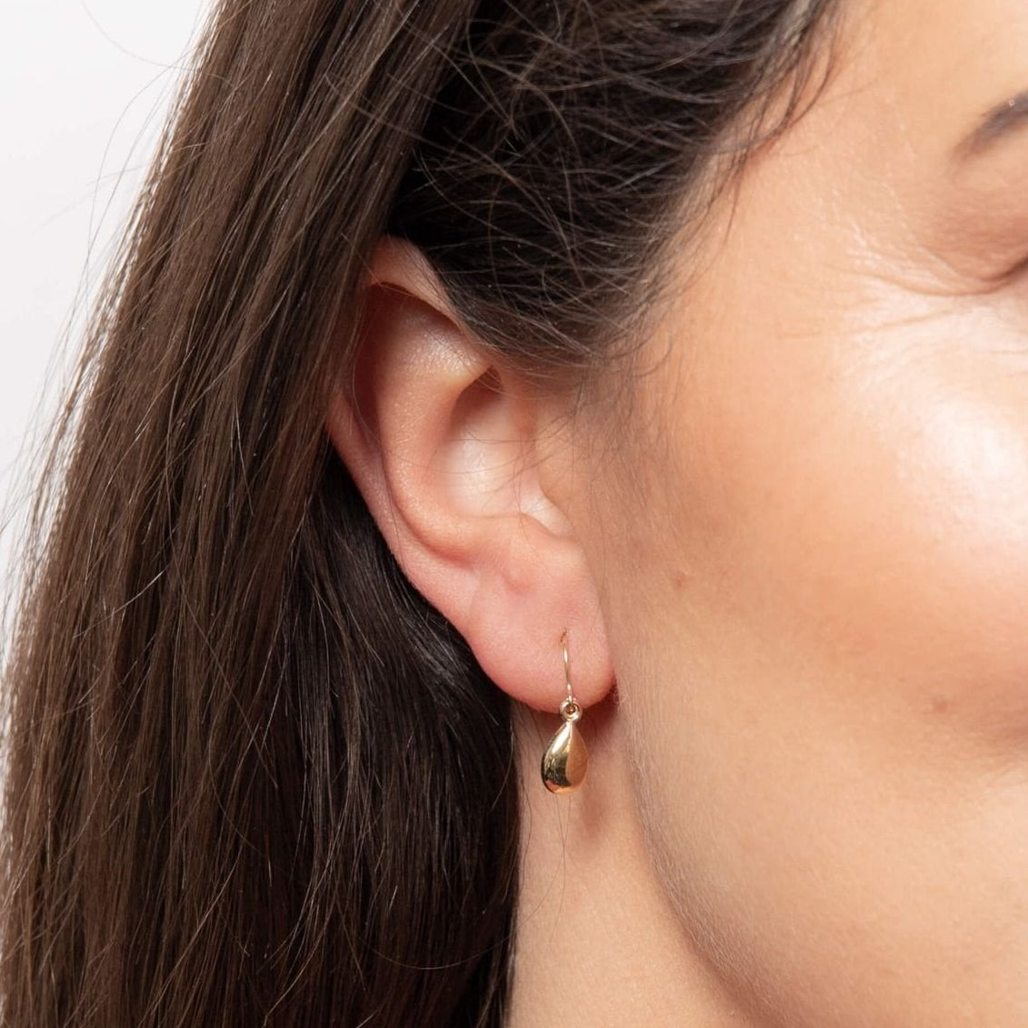9ct Yellow Gold Hook Teardrop Earrings