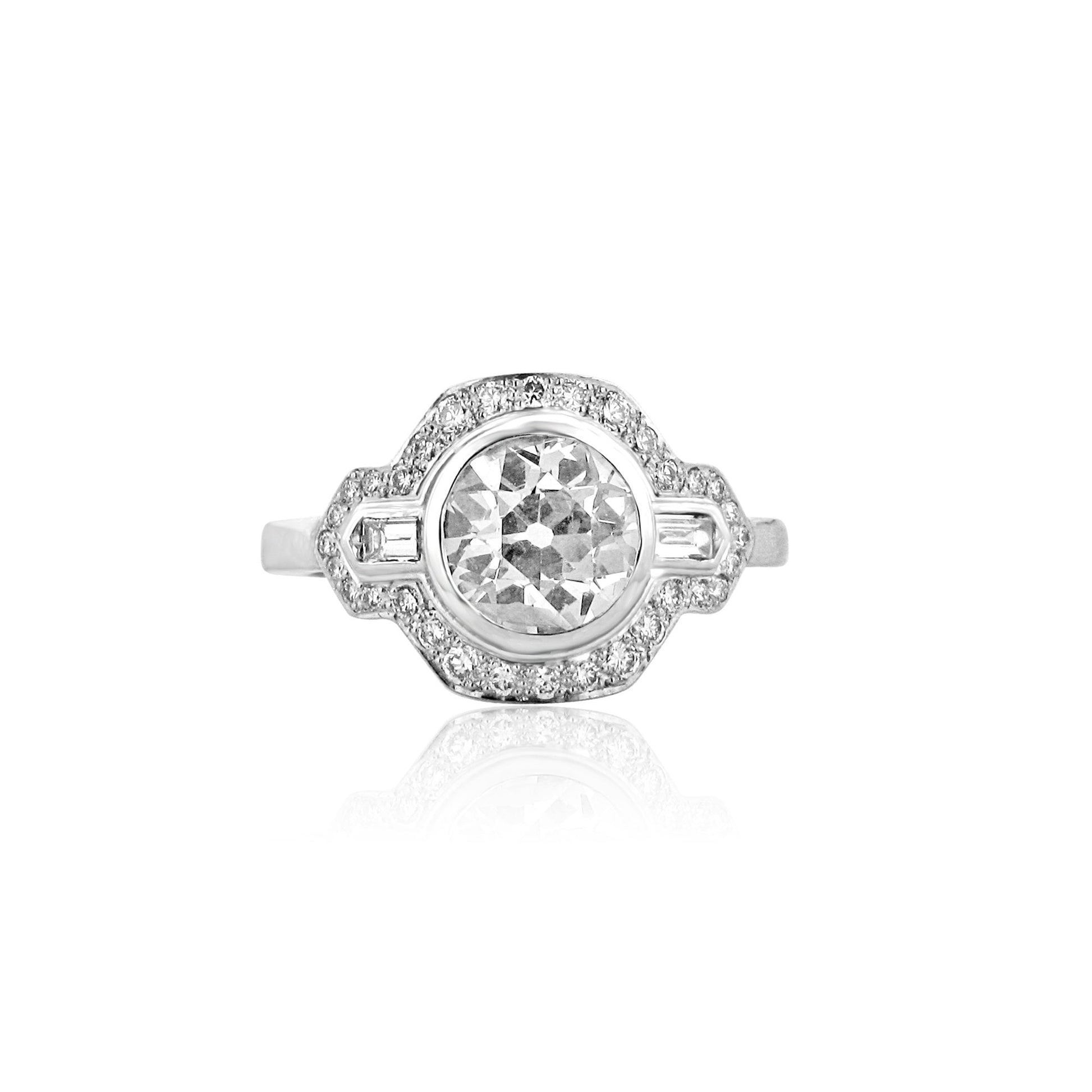 1.03ct Diamond Deco Inspired Ring