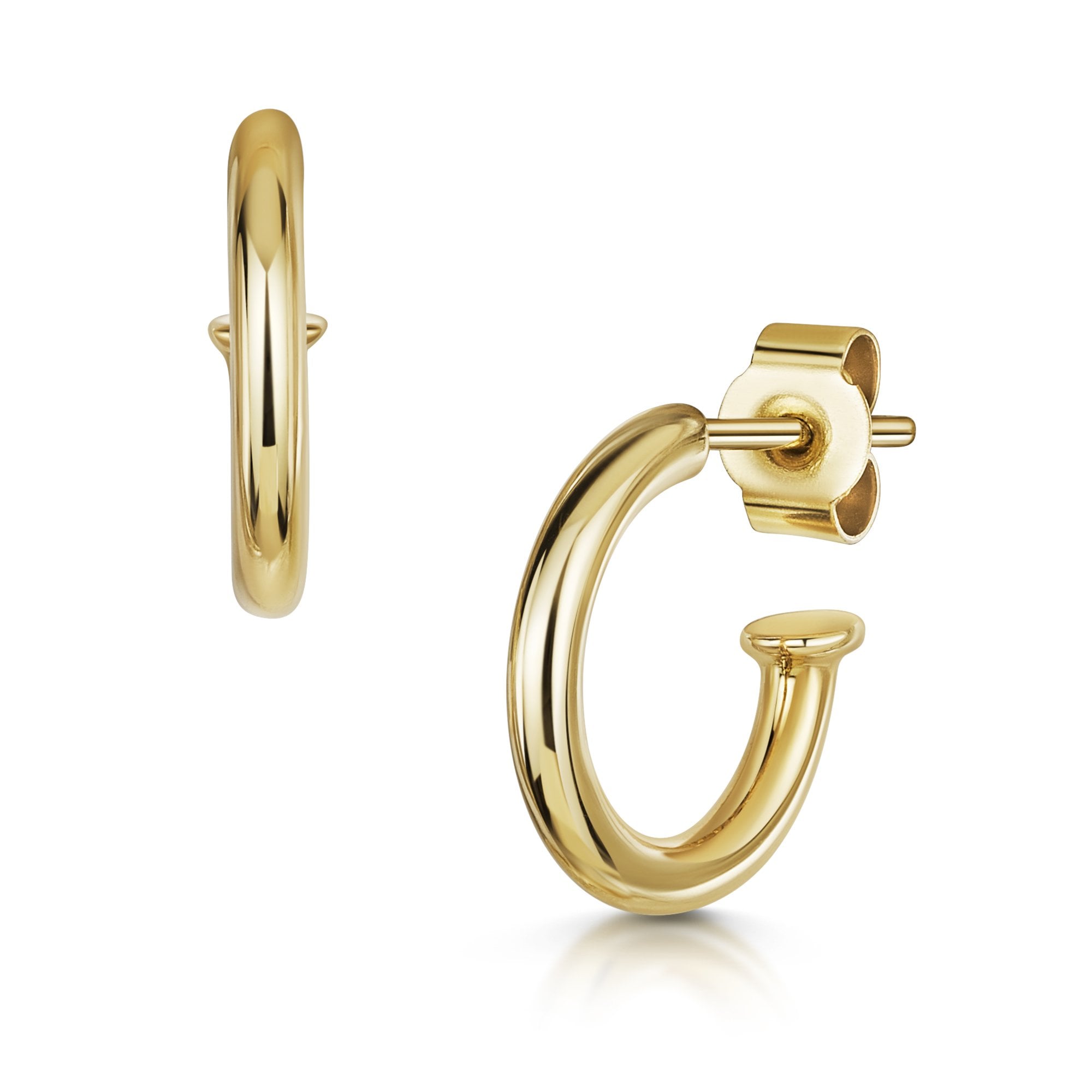 Handmade 9ct Yellow Gold Hoop Earrings (Charms Sold Separately)