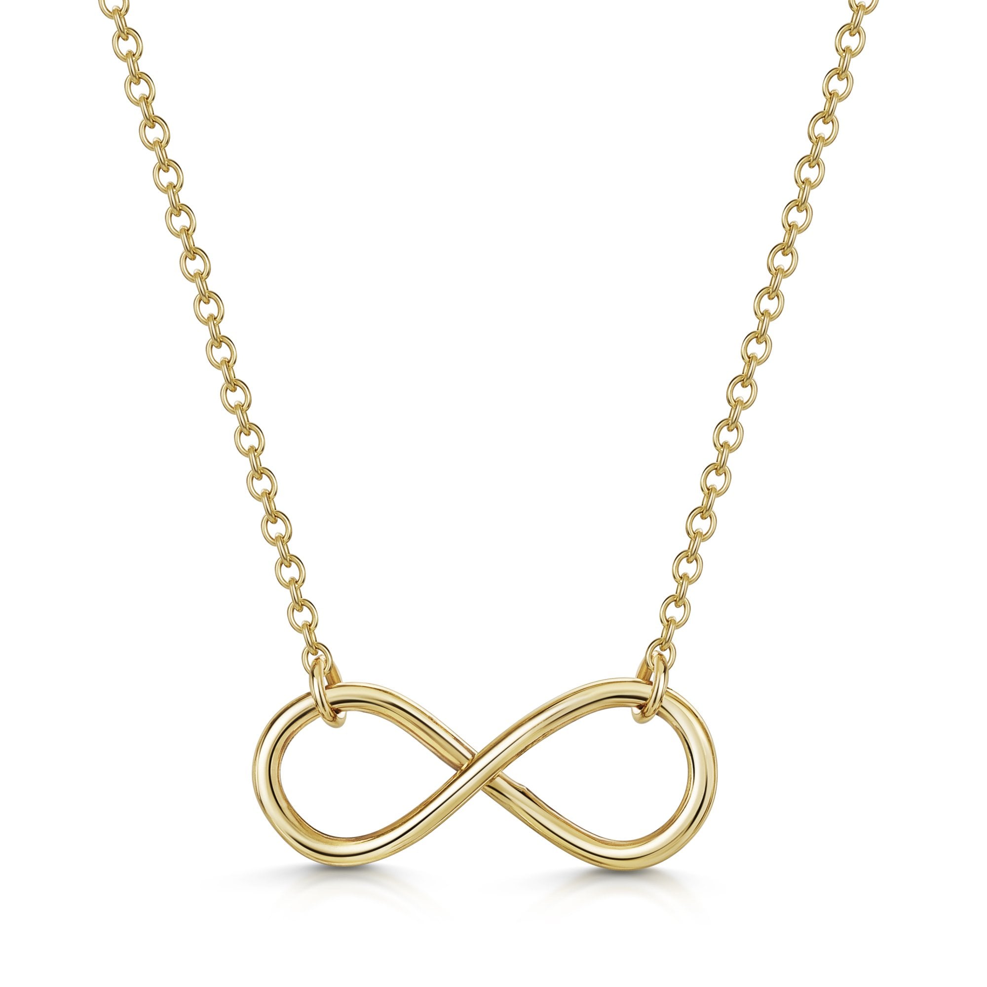 Small Handcrafted 9ct Yellow Gold Infinity Necklace