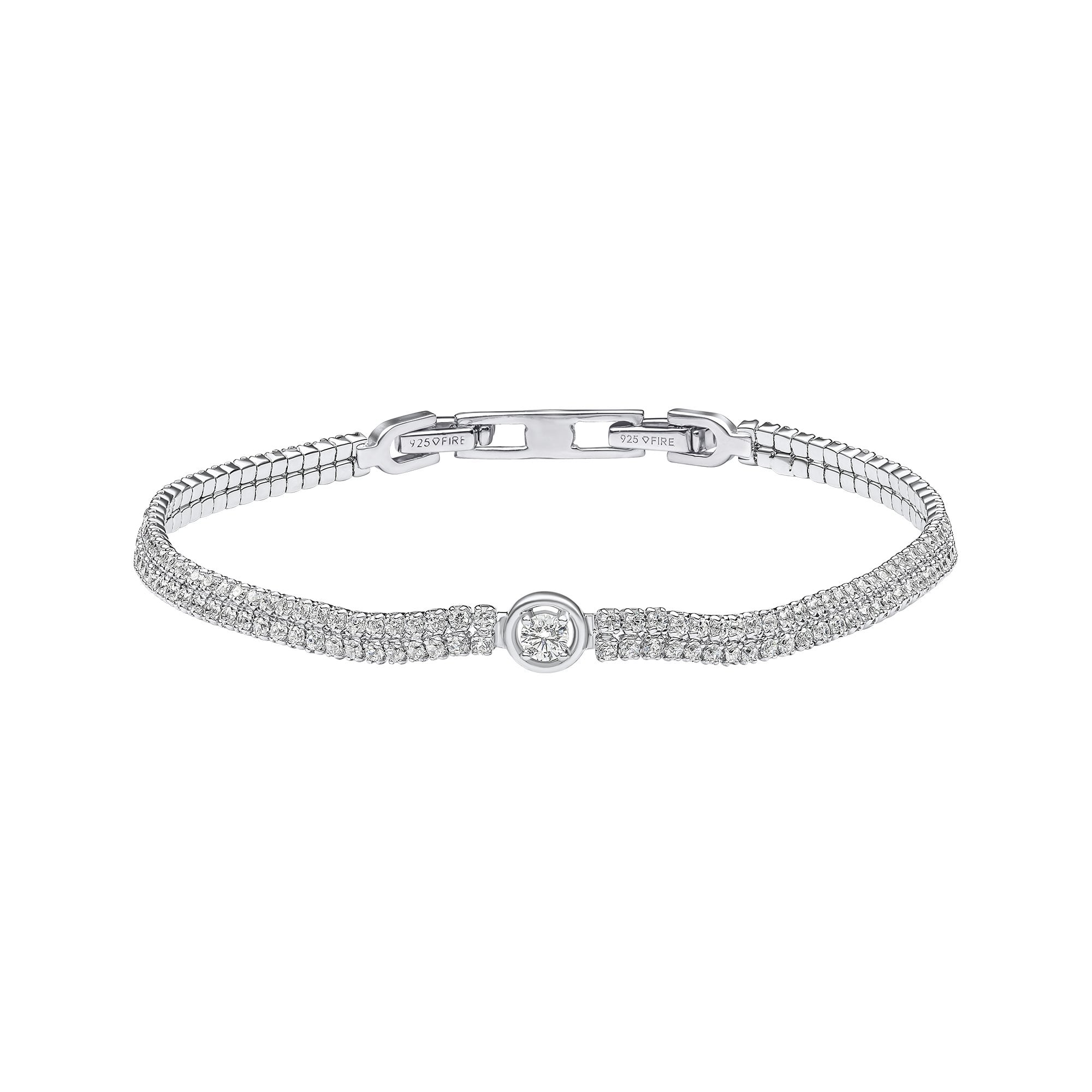 Diamonfire Double Row Fine Tennis Bracelet